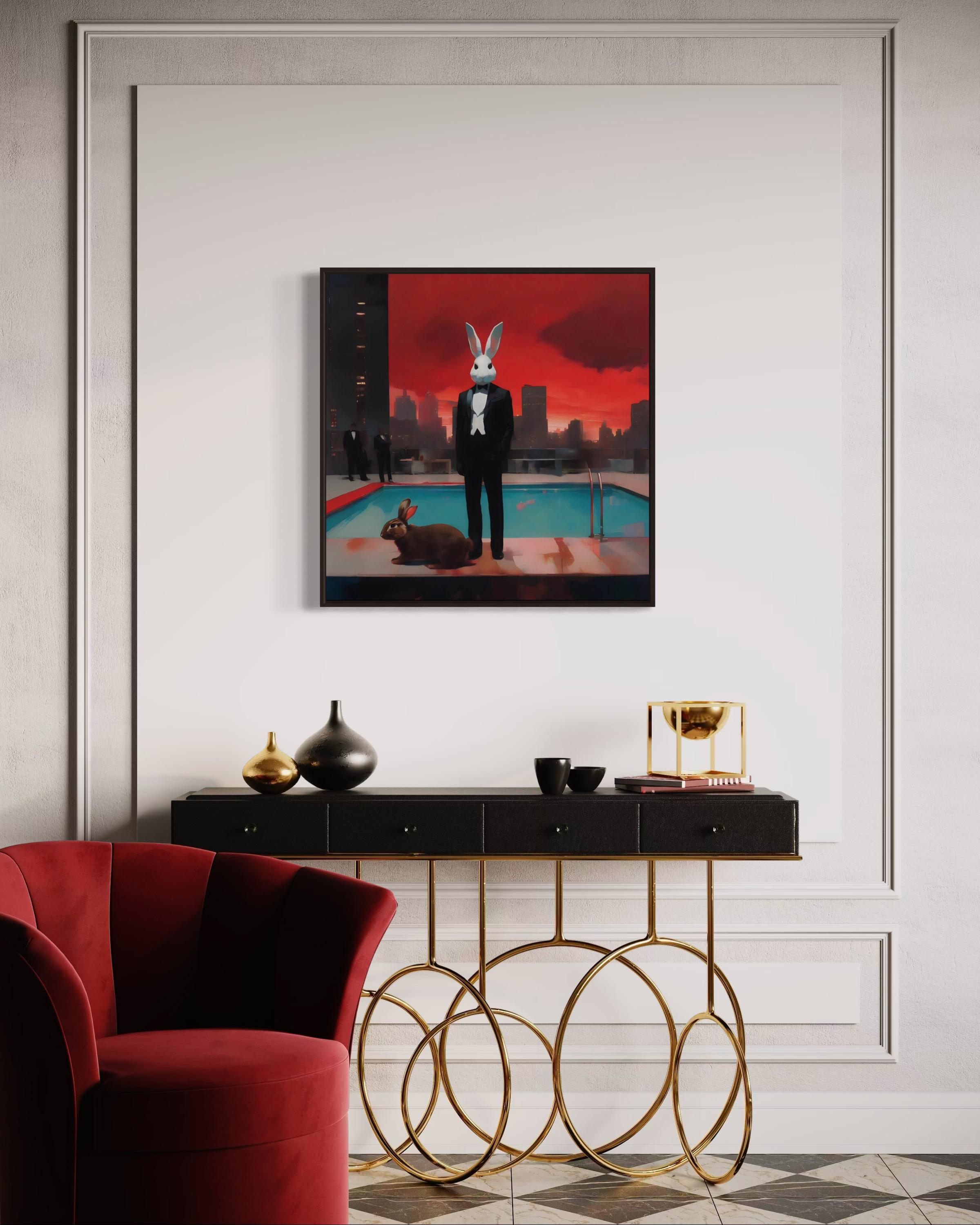 What mask are you wearing? 80x80cm, print on canvas.Edition of 20 pieces For Sale 3