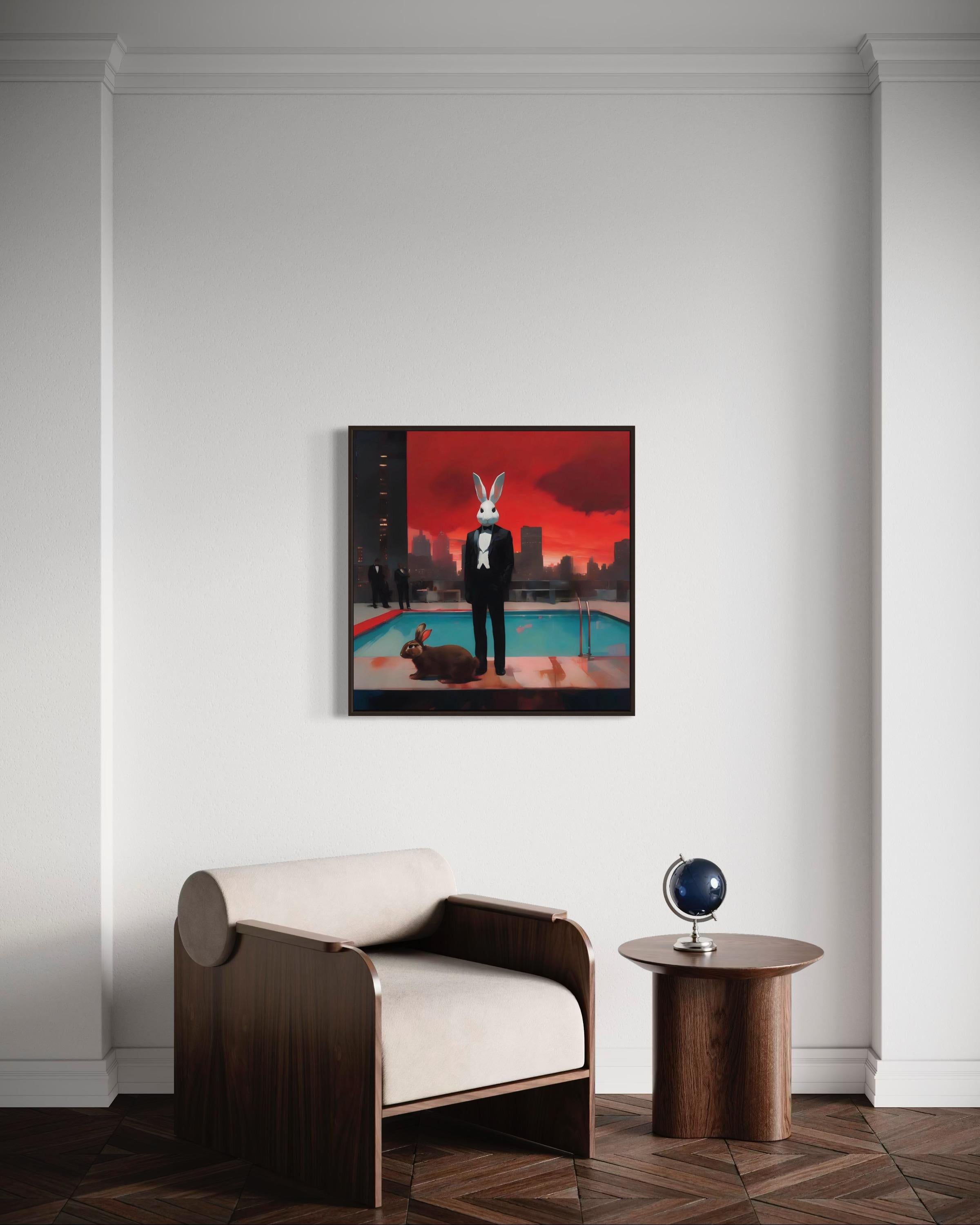 What mask are you wearing? 80x80cm, print on canvas.Edition of 20 pieces For Sale 6