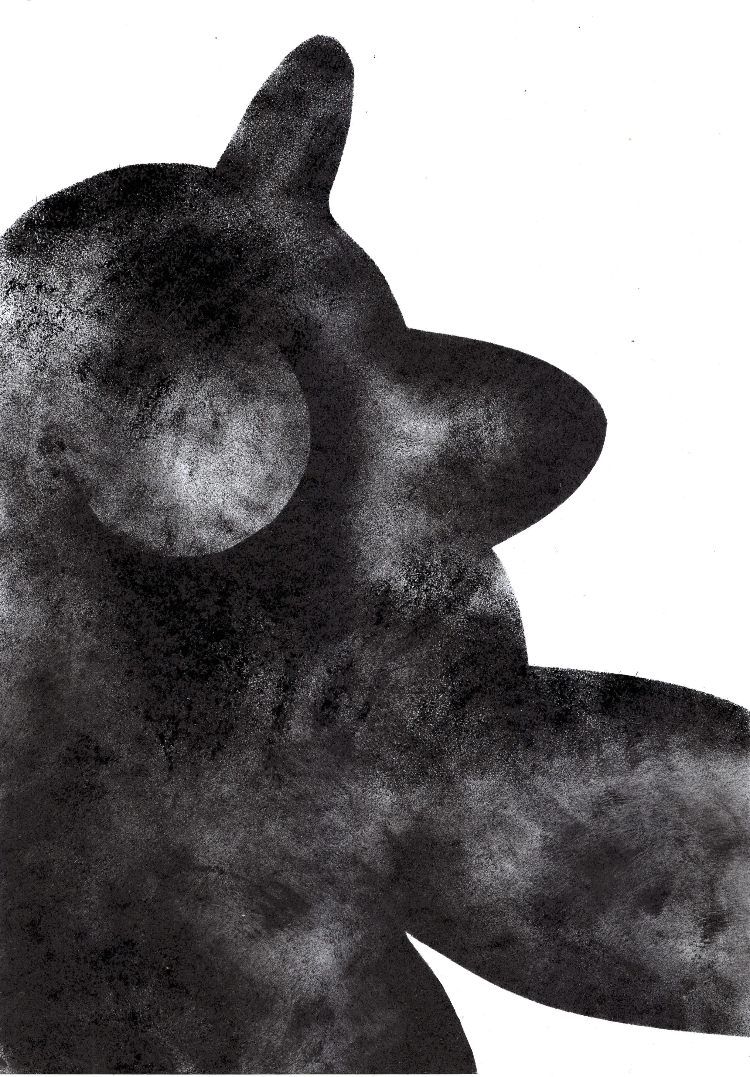 Triste, 29,7 x 21 cm, Carta/inchiostro da stampa - Art di Tasya Vasilkova