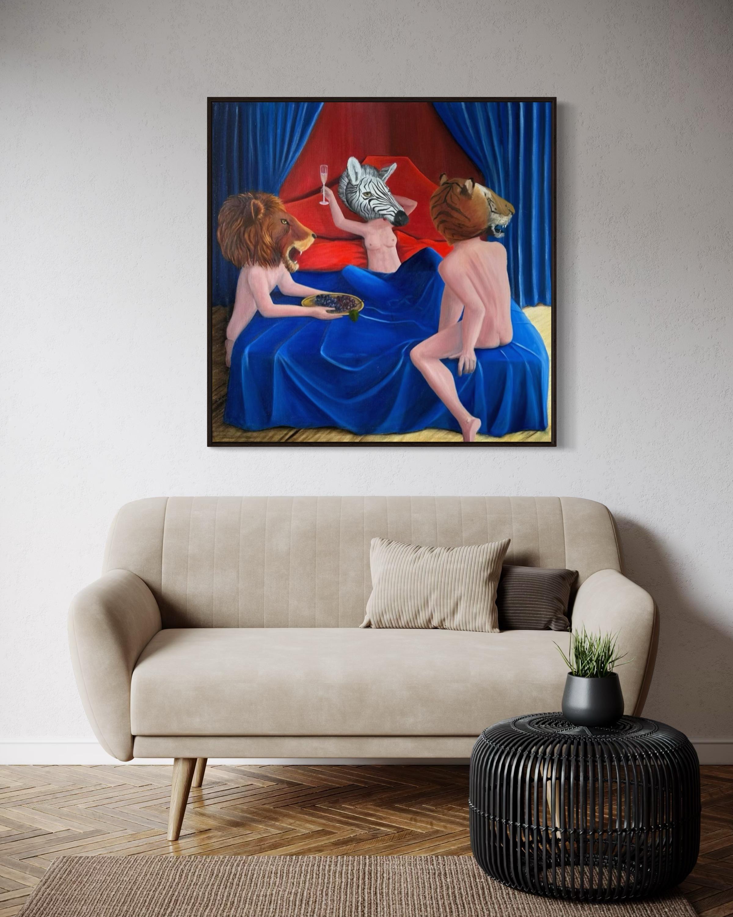 N190, 100x100cm, oil on canvas For Sale 1