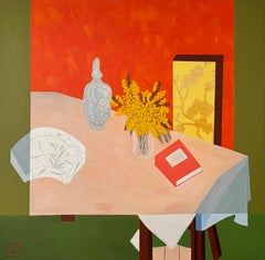 Naturaleza muerta, 80x80 cm, acrílico sobre lienzo