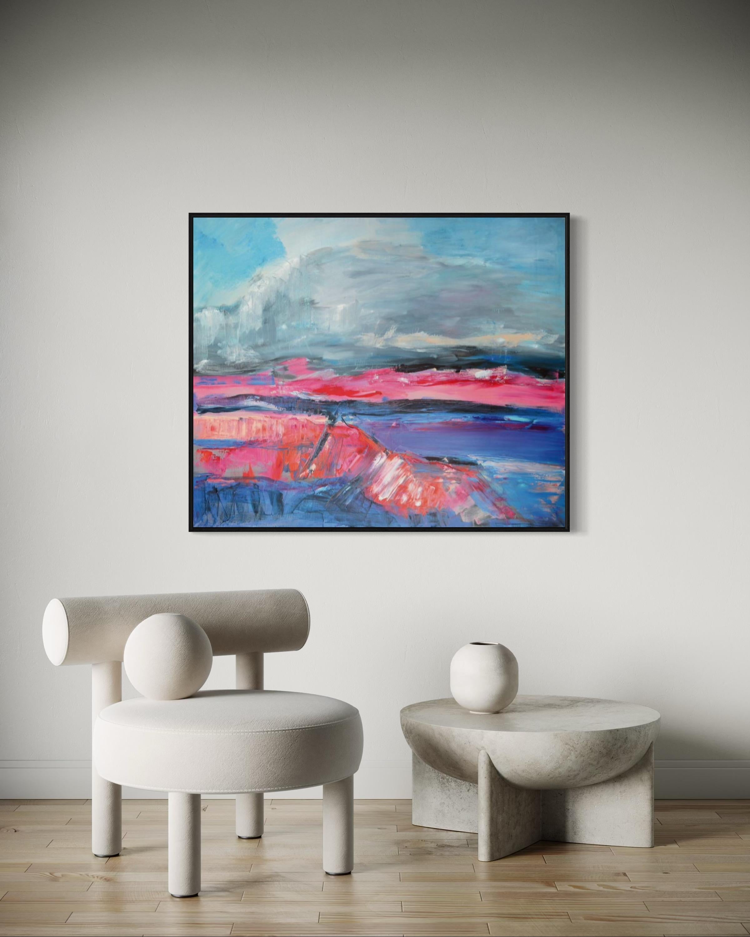 Vulcano, 100x120 cm, olio, tela - Painting di Alexandra Lisina