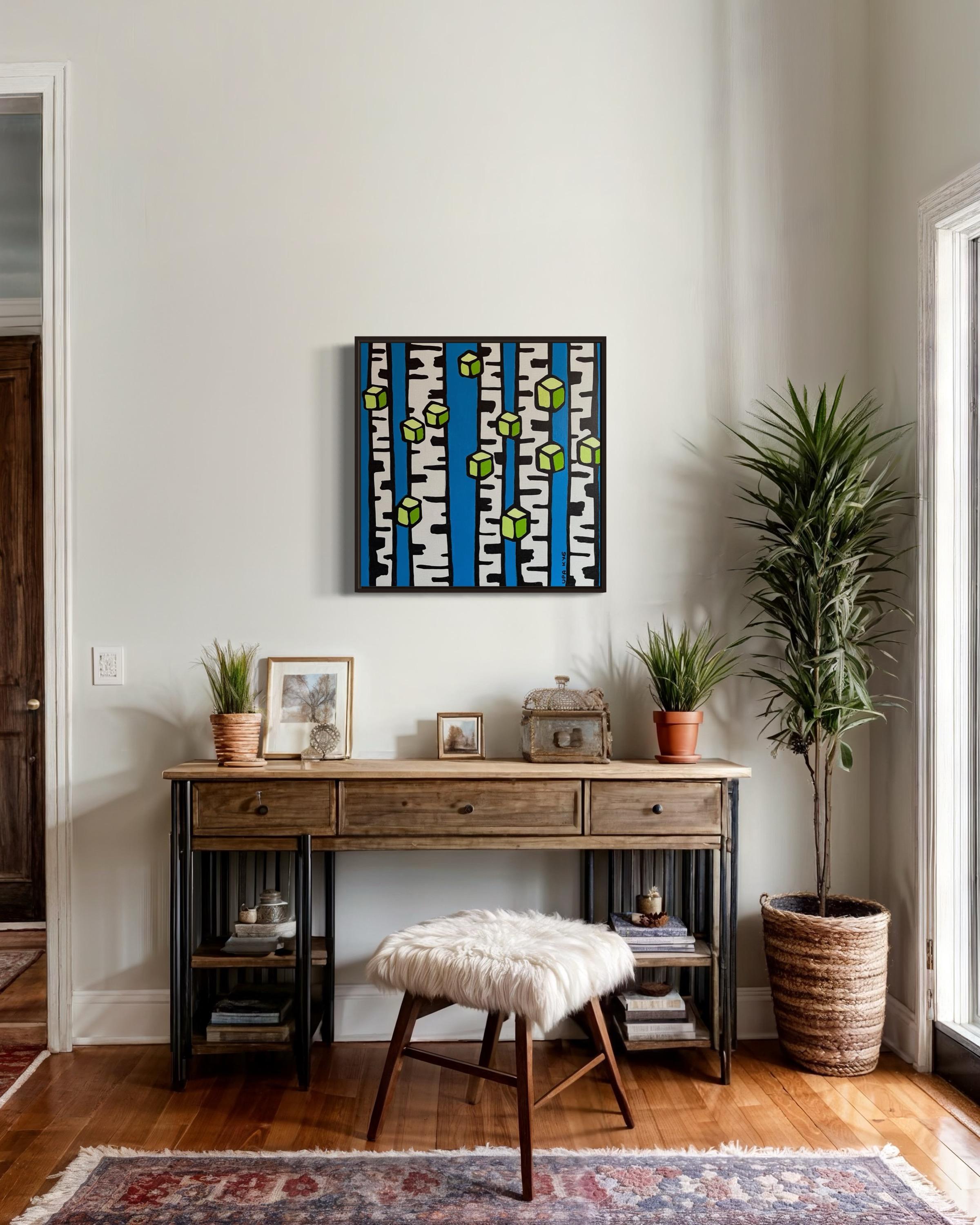 Primavera, 60x60cm, acrílico sobre lienzo en venta 3
