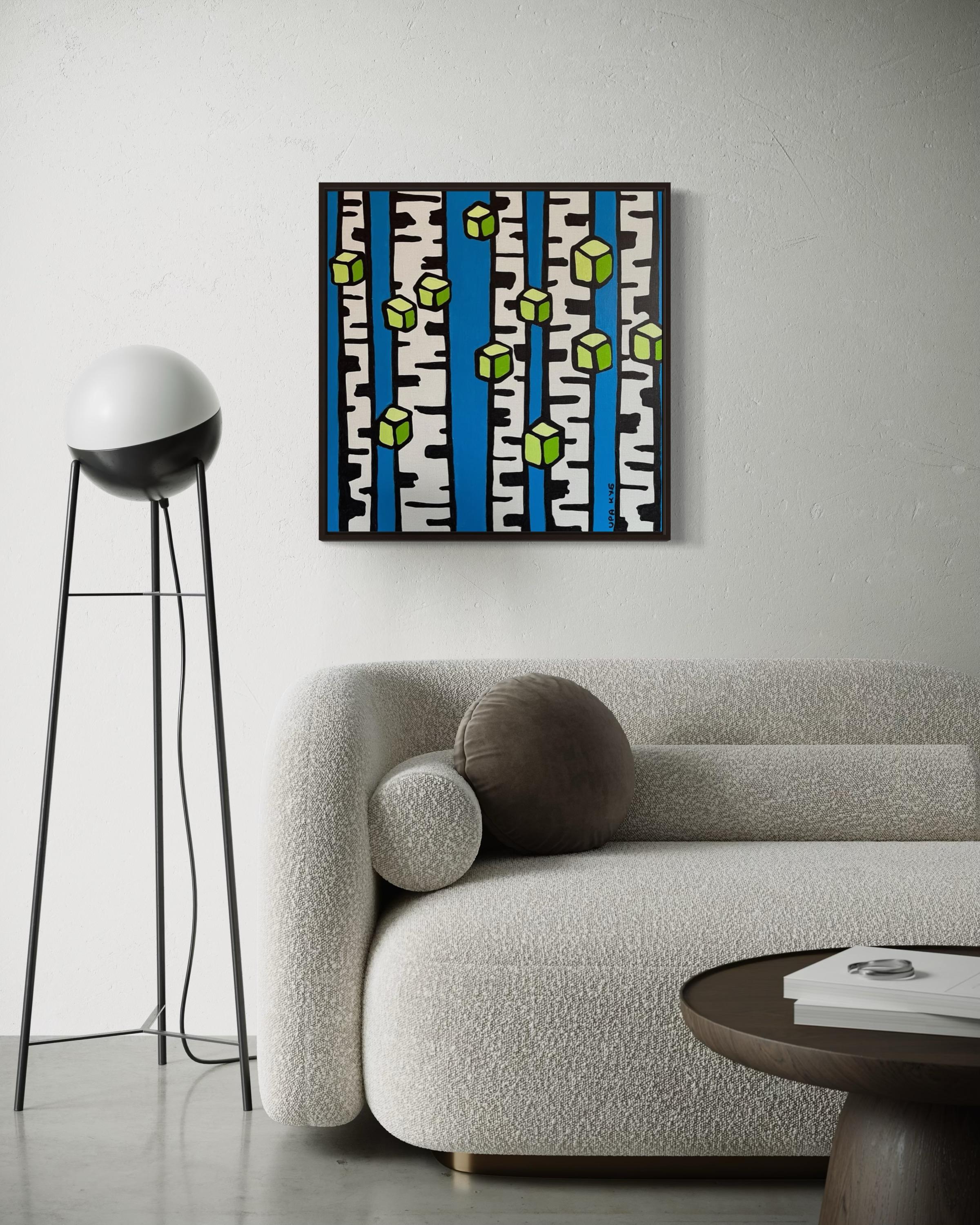 Primavera, 60x60cm, acrílico sobre lienzo en venta 2