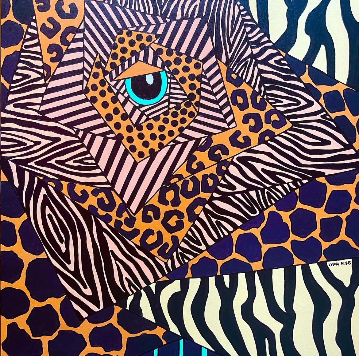 Safari, 80x80cm, acrylic on canvas
