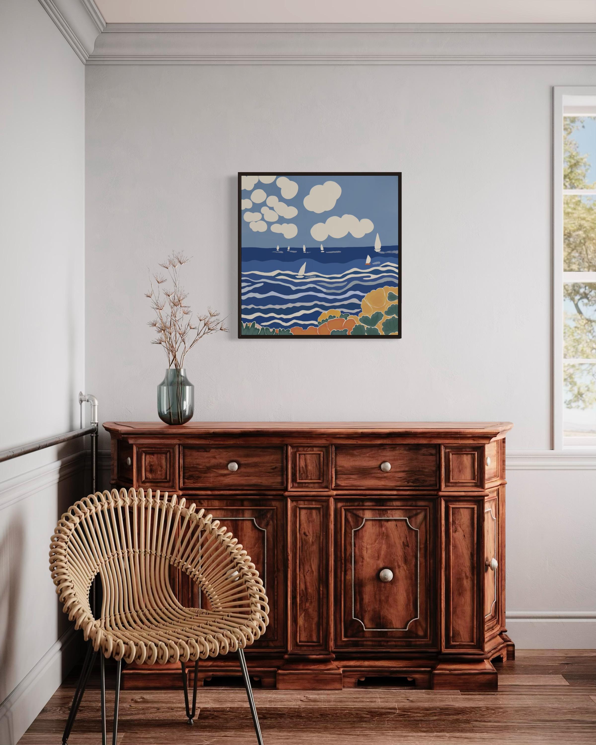 Paisaje marino , 70x70cm, impresión sobre lienzo
