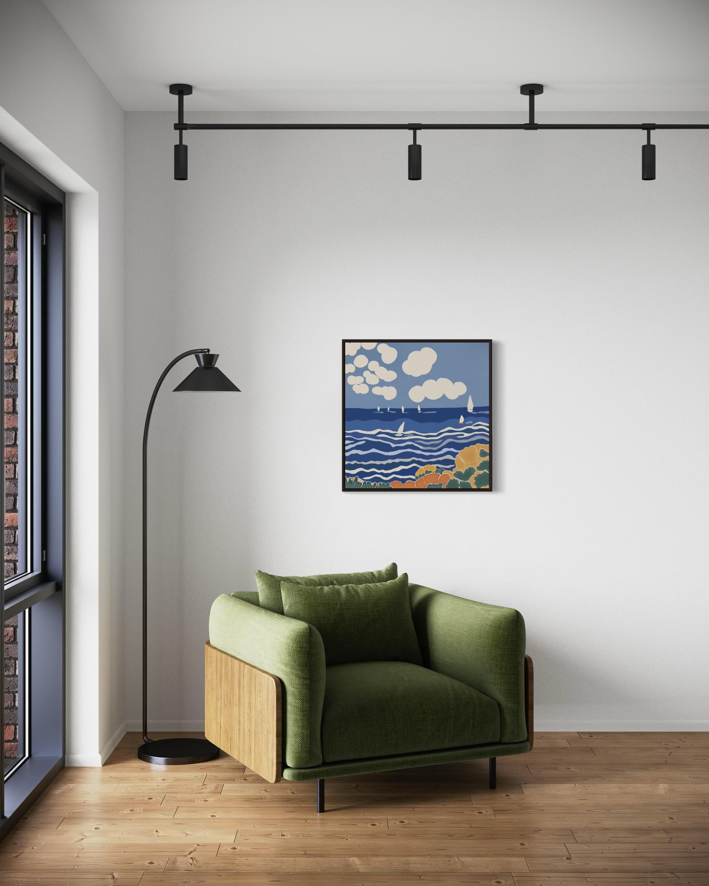 Paisaje marino , 70x70cm, impresión sobre lienzo en venta 1