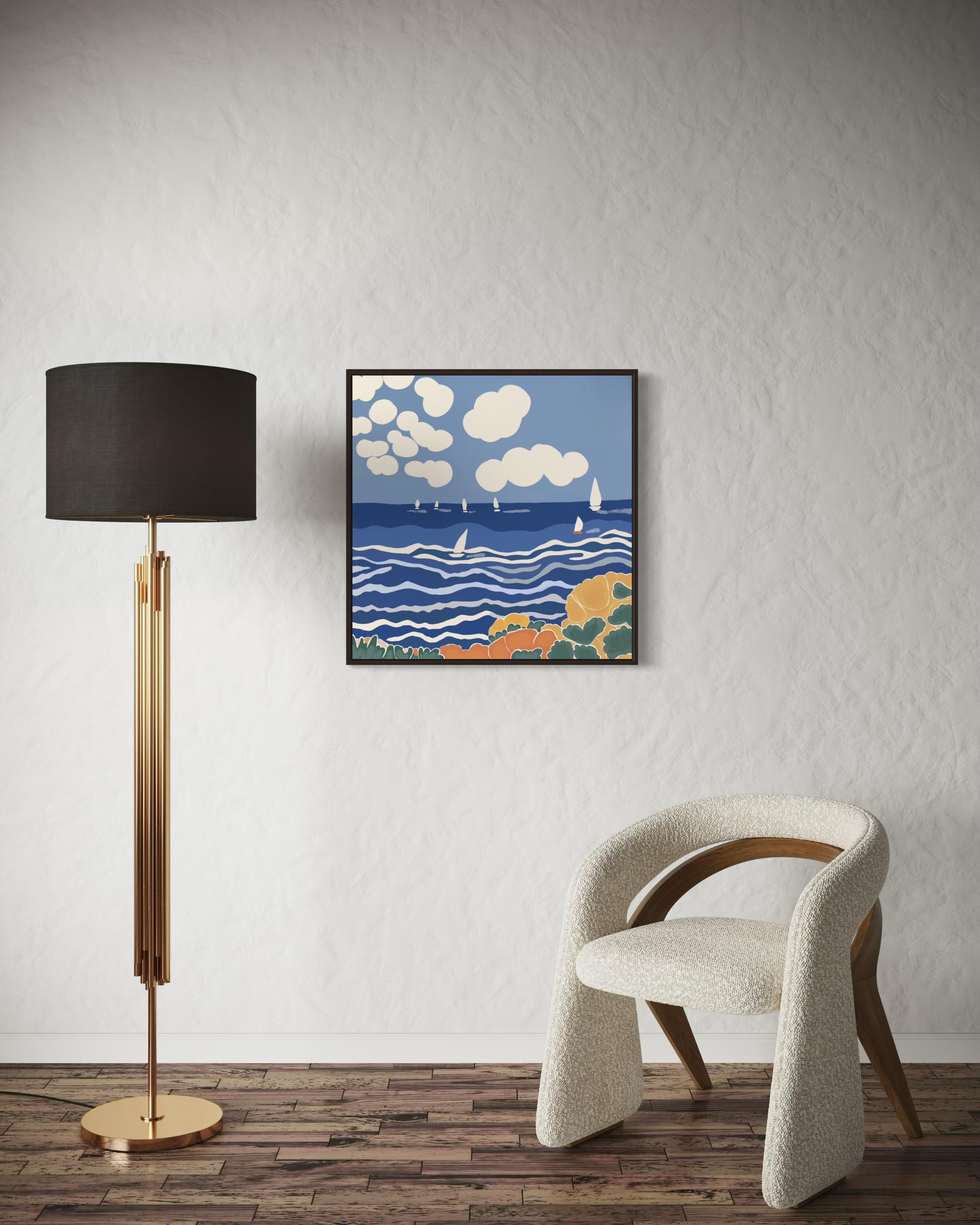 Paisaje marino , 70x70cm, impresión sobre lienzo en venta 2