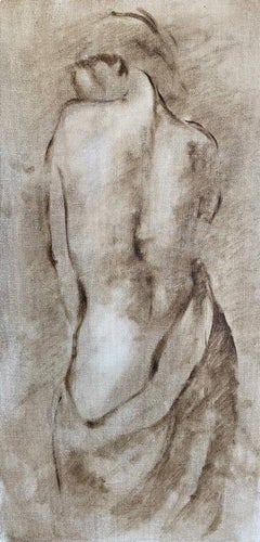 Desnudo 1, 40x20cm, óleo, lienzo sobre cartón