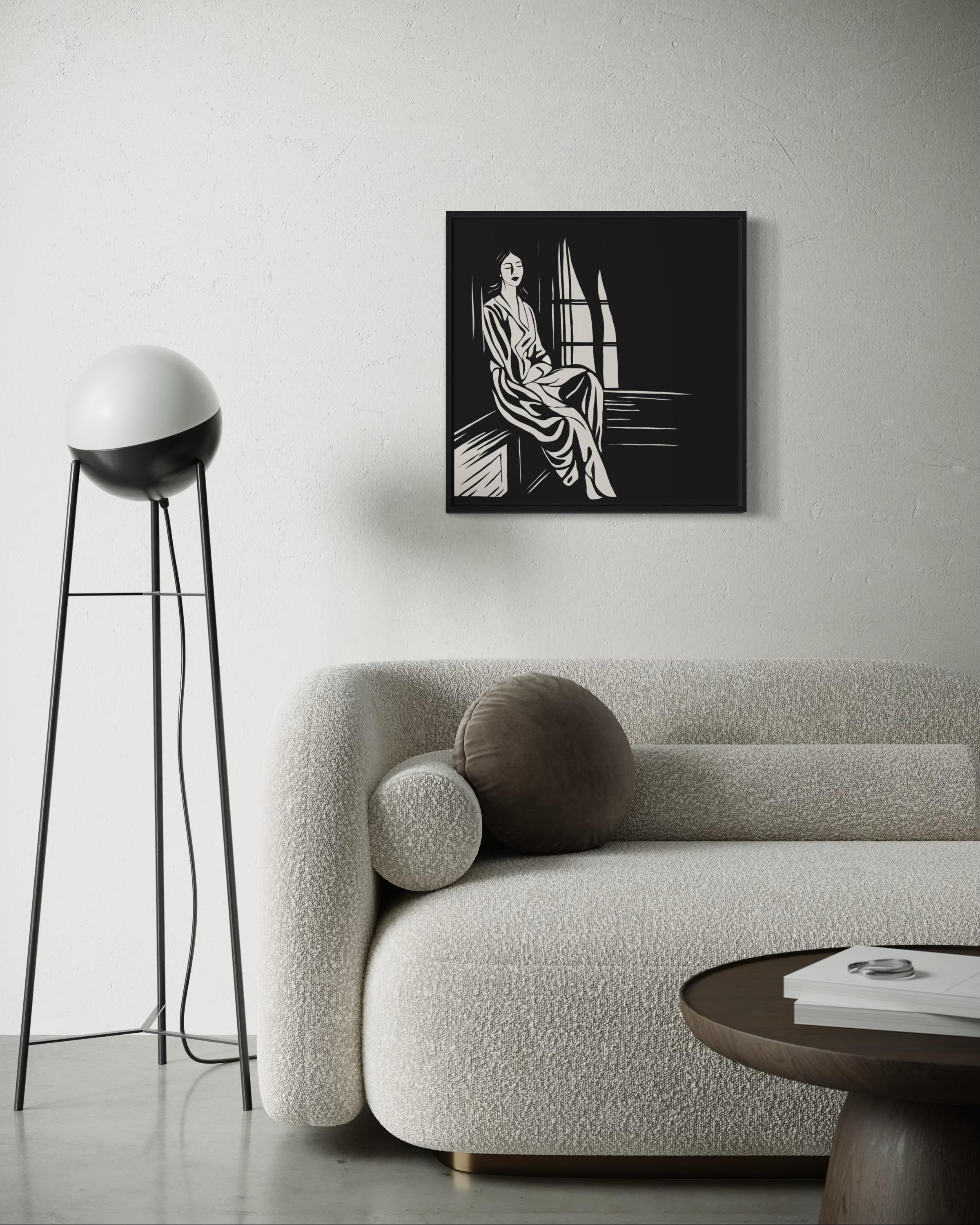 Solitario en la ventana , 50x50cm, impresión sobre lienzo.Edición 20 uds. en venta 1
