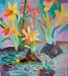 Narciso, 50x45 cm, olio su tela