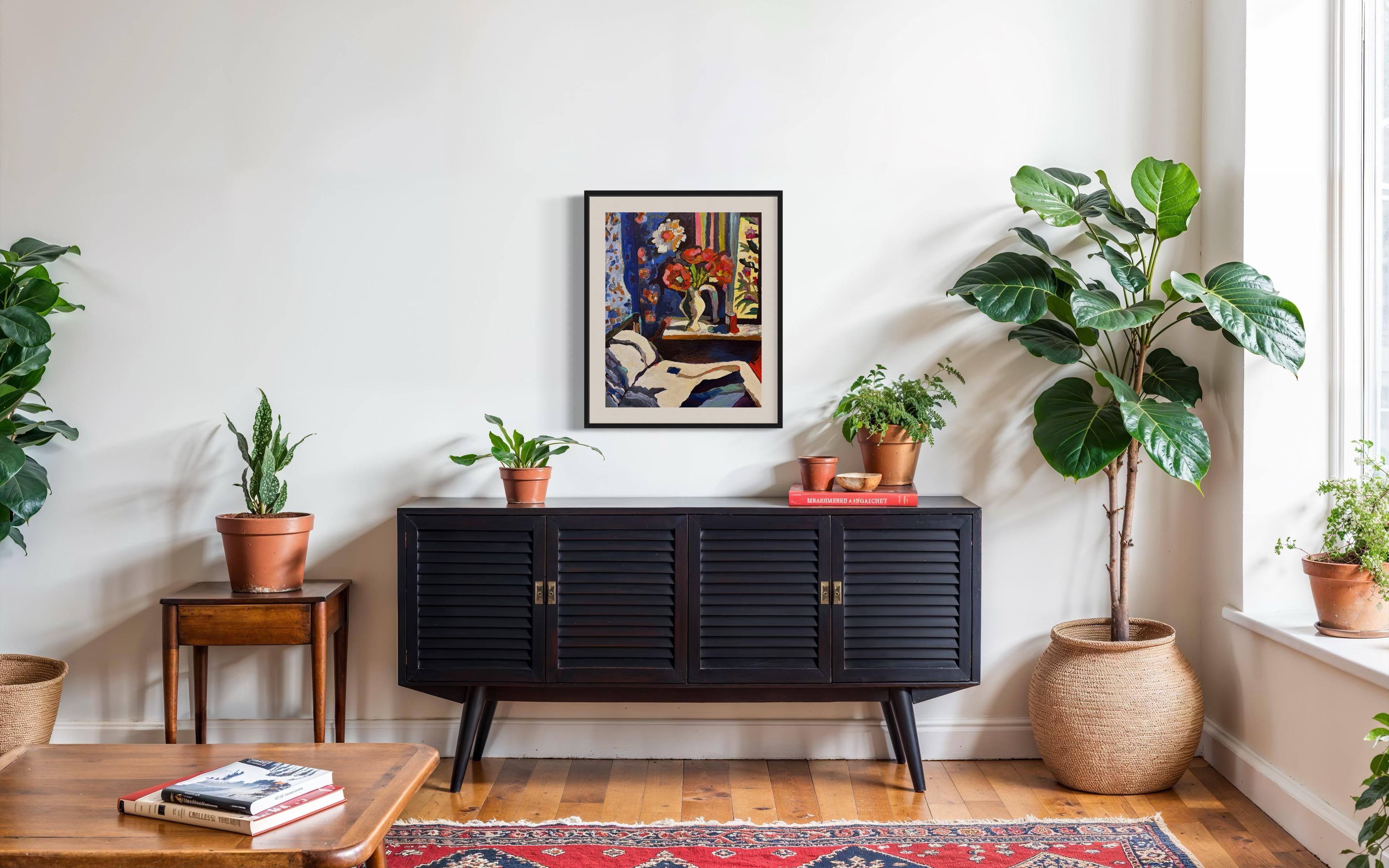 « Avant le coucher, papier/huile, 70x50 cm. en vente 7