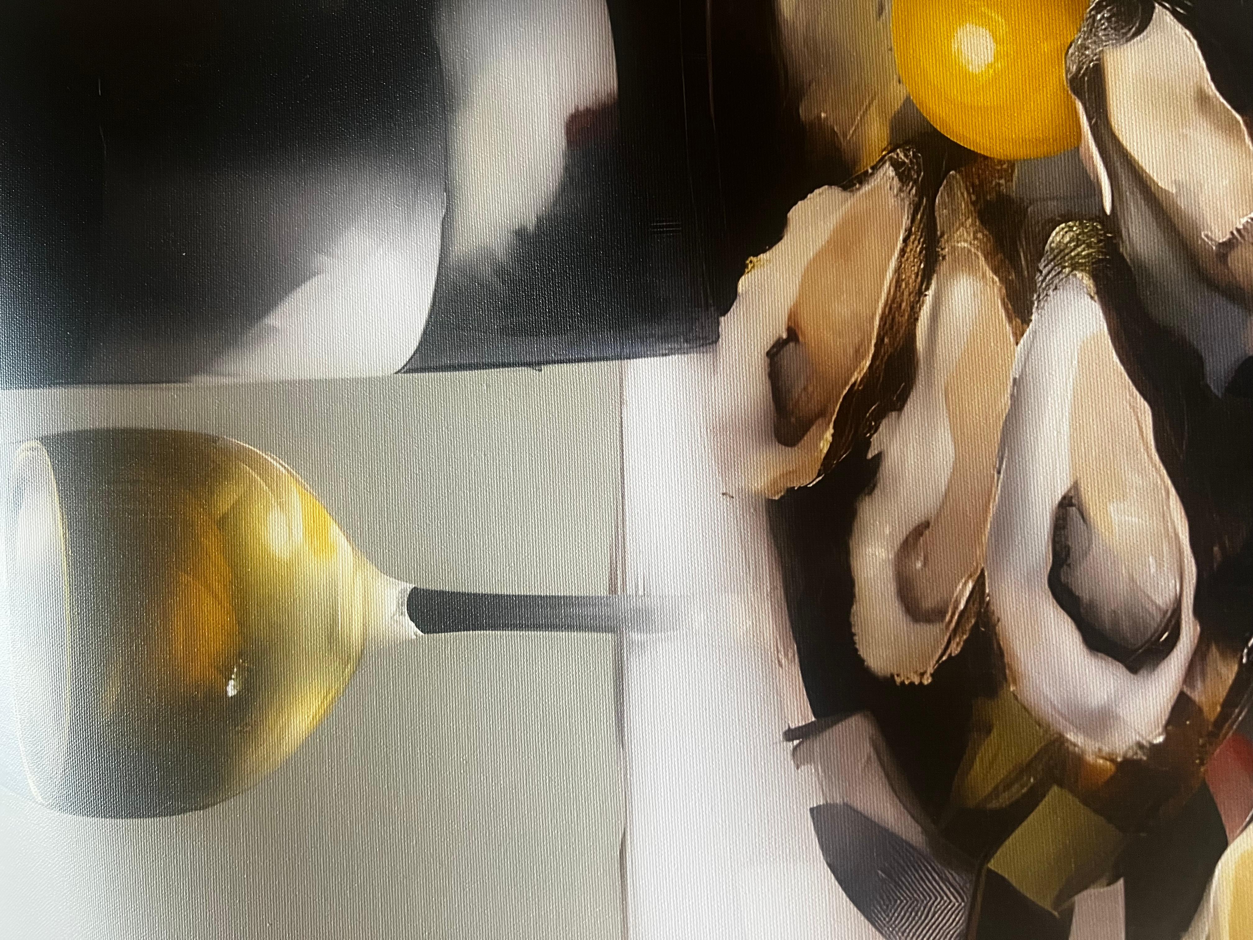 Nature morte aux huîtres, 80х80cm, impression sur toile.Edition de 20 pièces en vente 1
