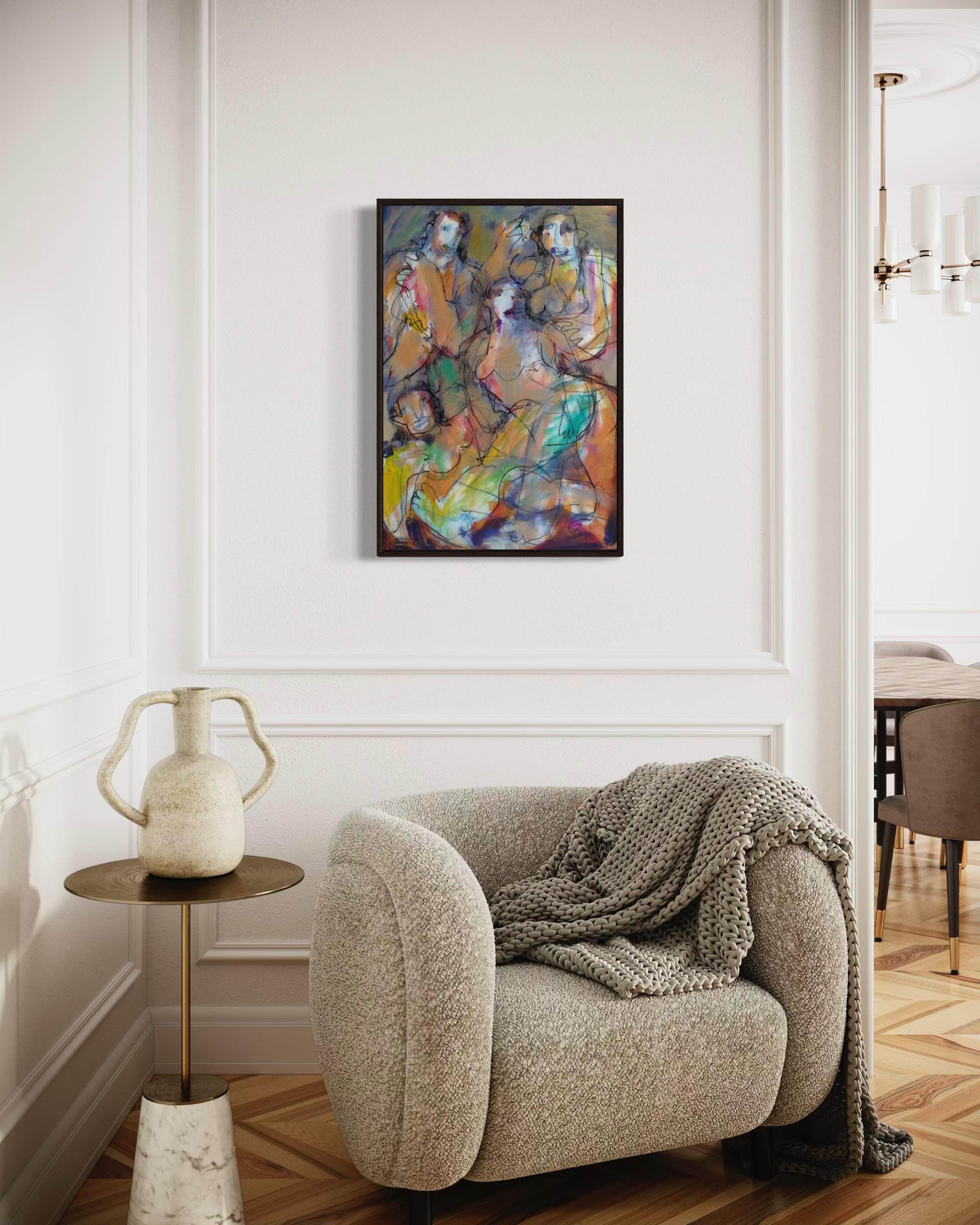 Sin título , 78x54cm, acrílico, papel - Painting Abstracto de Elena Naushirvanova 