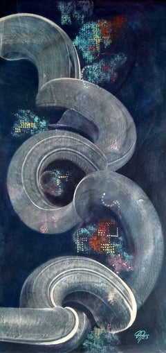 hybrid universe 2, 100x45cm, Acryl auf Leinwand