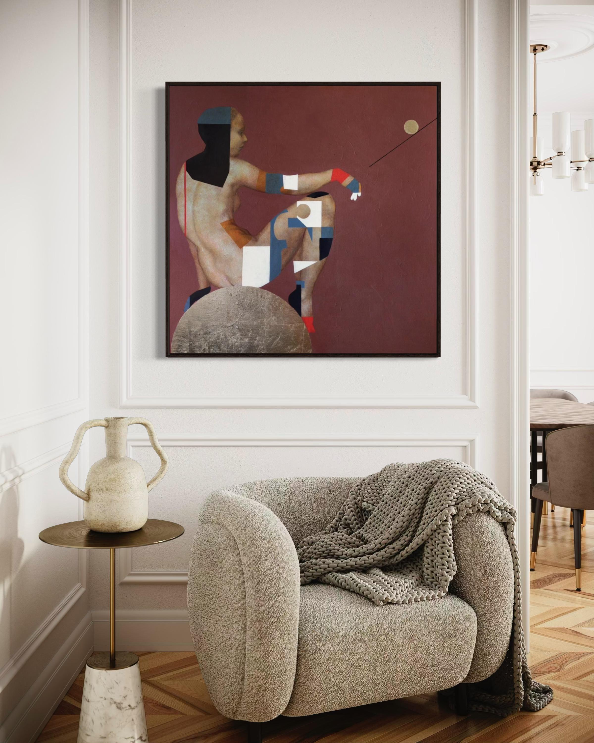 Kariya, 100x100cm, acrylic on canvas For Sale 1