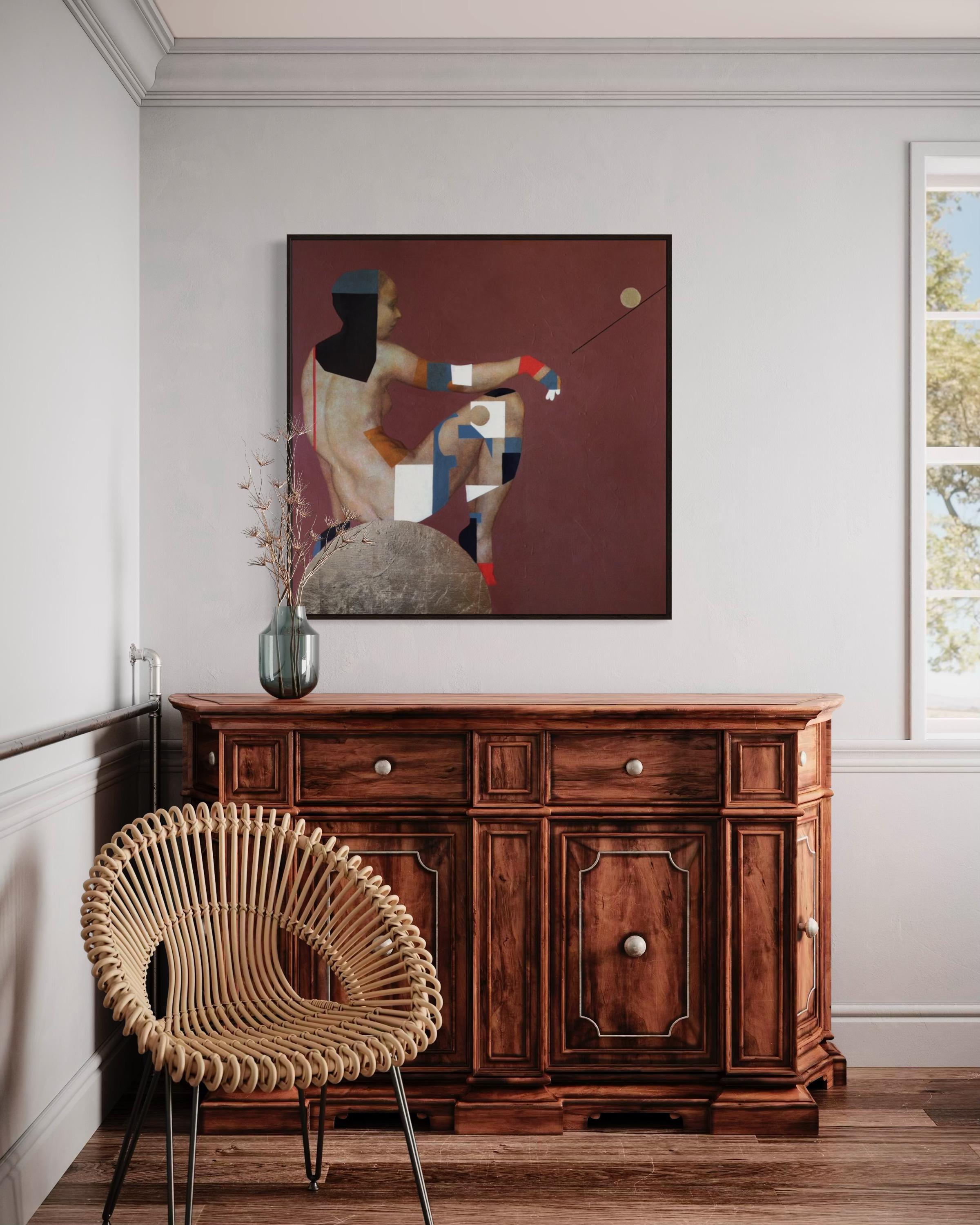 Kariya, 100x100cm, acrylic on canvas For Sale 2