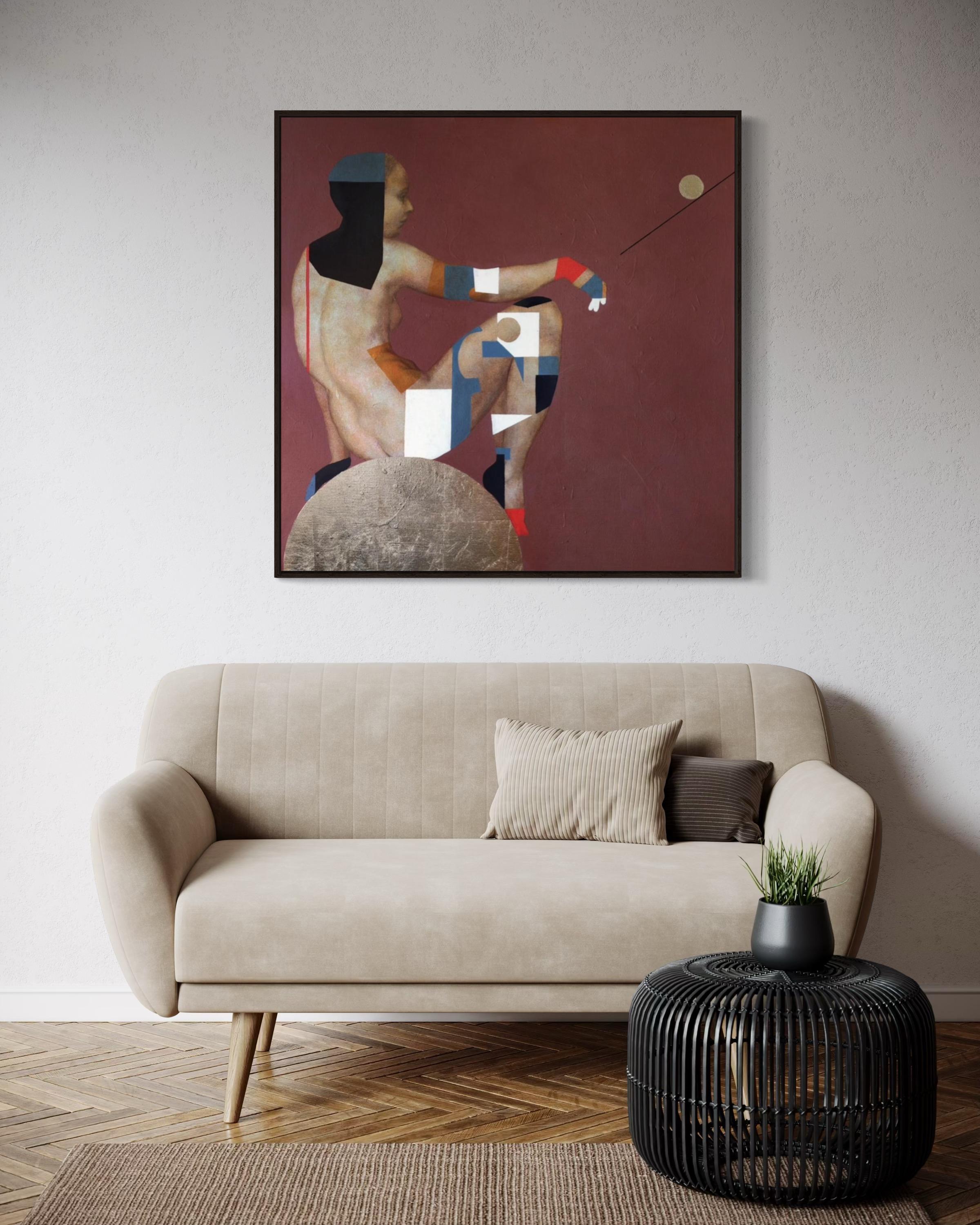 Kariya, 100x100cm, acrylic on canvas For Sale 3