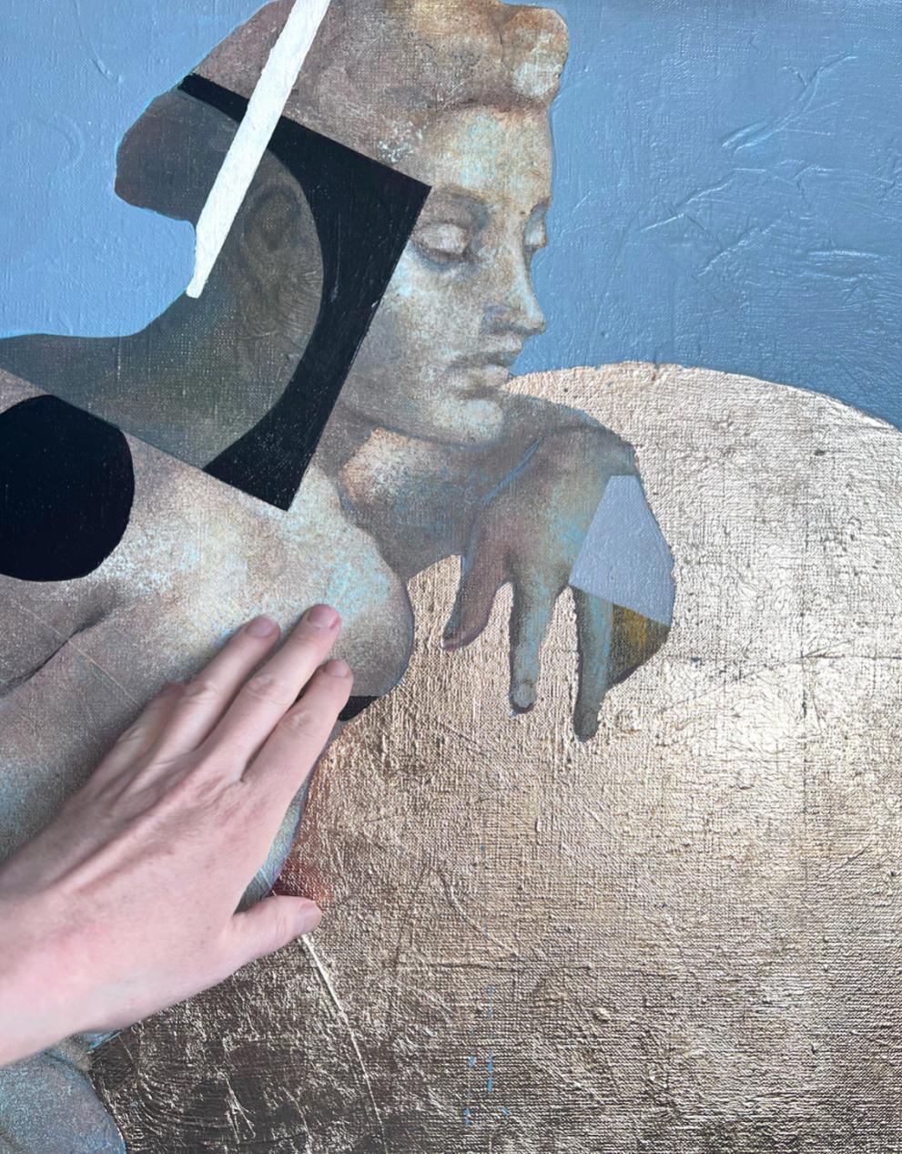 Achille, 100x100cm, acrilico su tela - Painting Astratto di Olga Rikun