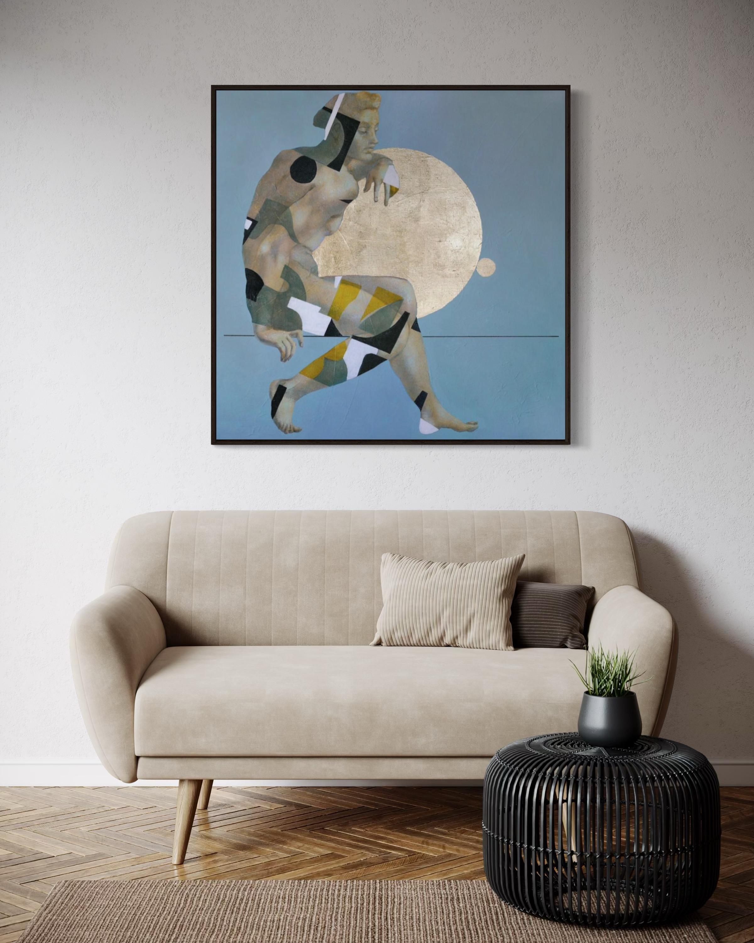 Achille, 100x100cm, acrilico su tela in vendita 3