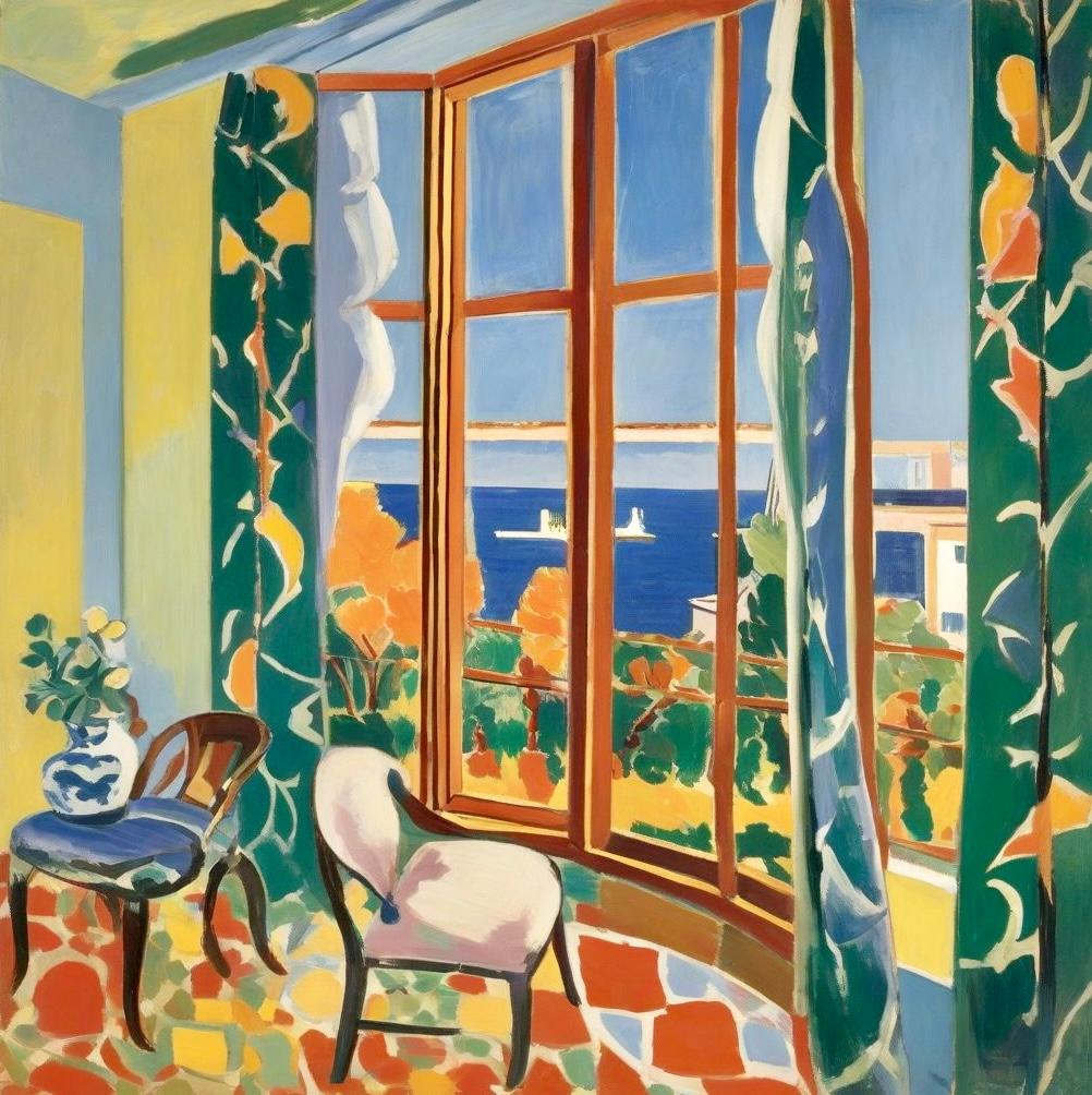 Sol en mi habitación , 70x70cm, impresión sobre lienzo.Edición 20 uds. - Art de Nina Tsoriti