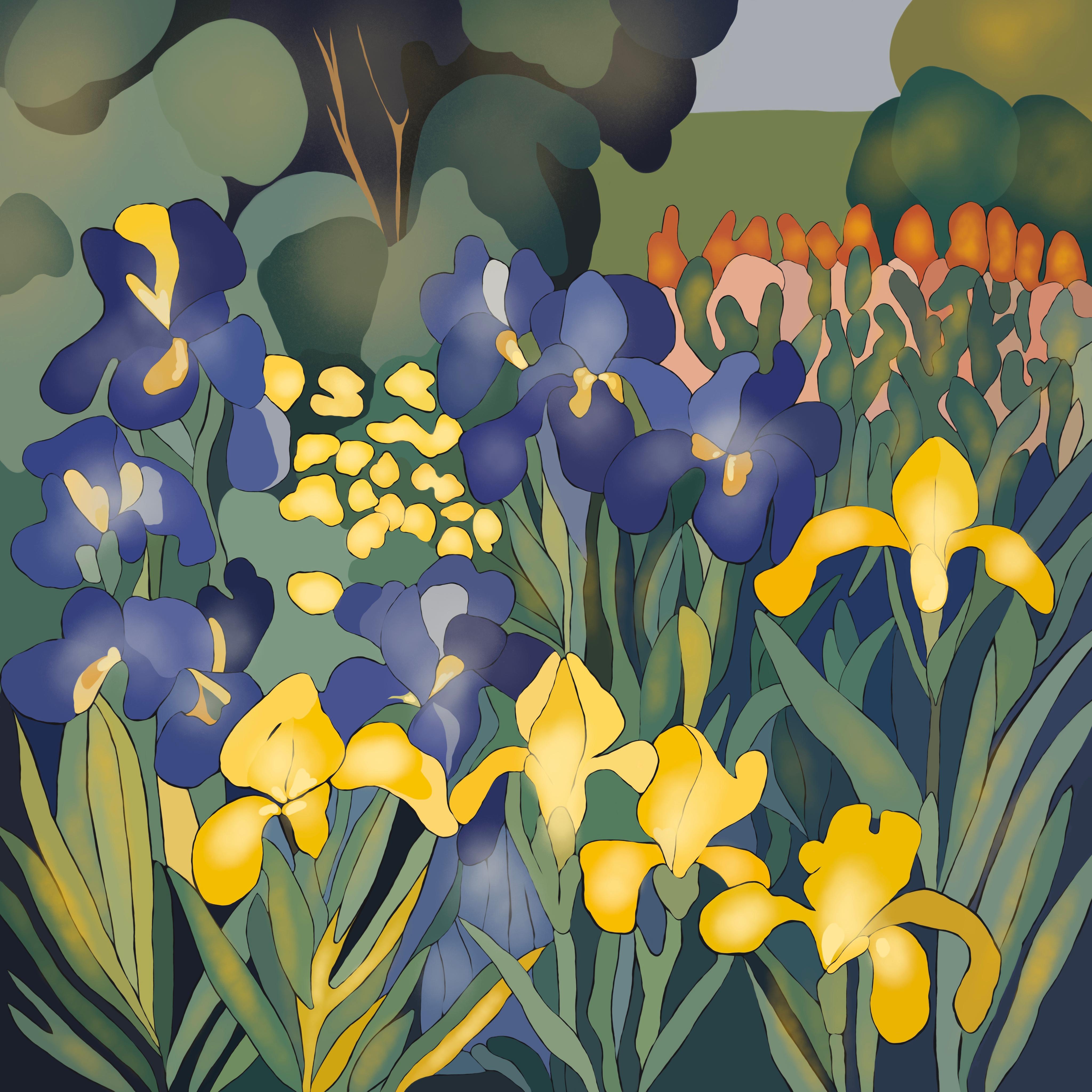 Sunny day , 70x70cm, stampa su tela. Edizione 20 pezzi. - Art di Nina Tsoriti