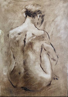 Nudo 2, 30x20cm, olio, tela su cartone
