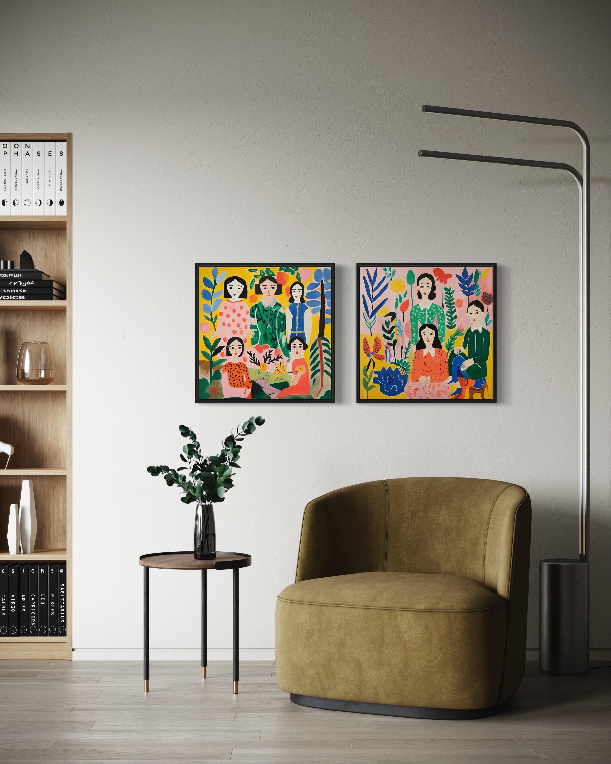 Serie von Druckgrafiken „Family“, 50x50cm, Druck auf Leinwand. Auflage 20 Teile. im Angebot 3