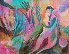 Escapar de la realidad, 100x80cm, acrílico sobre lienzo