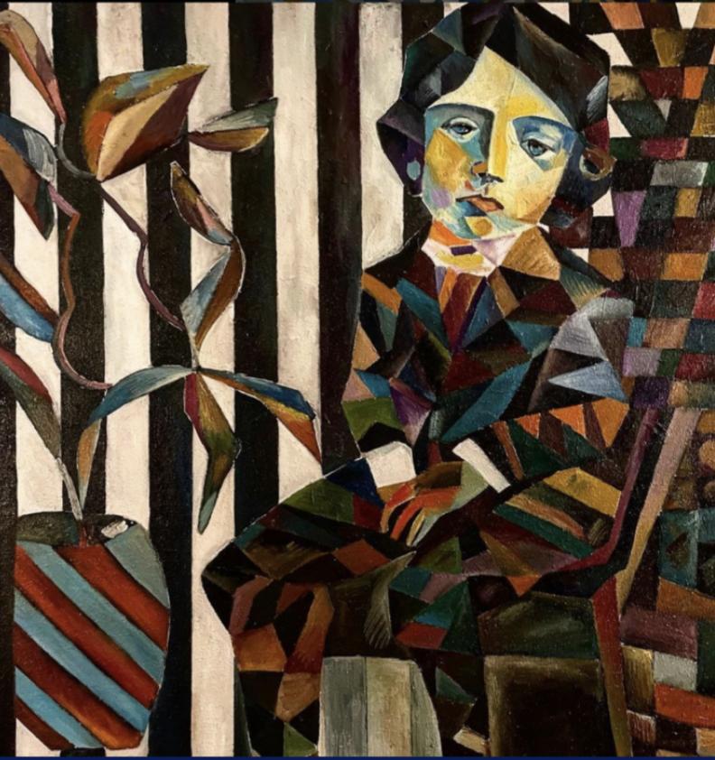 David - mi madre quiere otra foto, 134x134 cm, Óleo, Lienzo, arena - Art de Tanya Brodskaya
