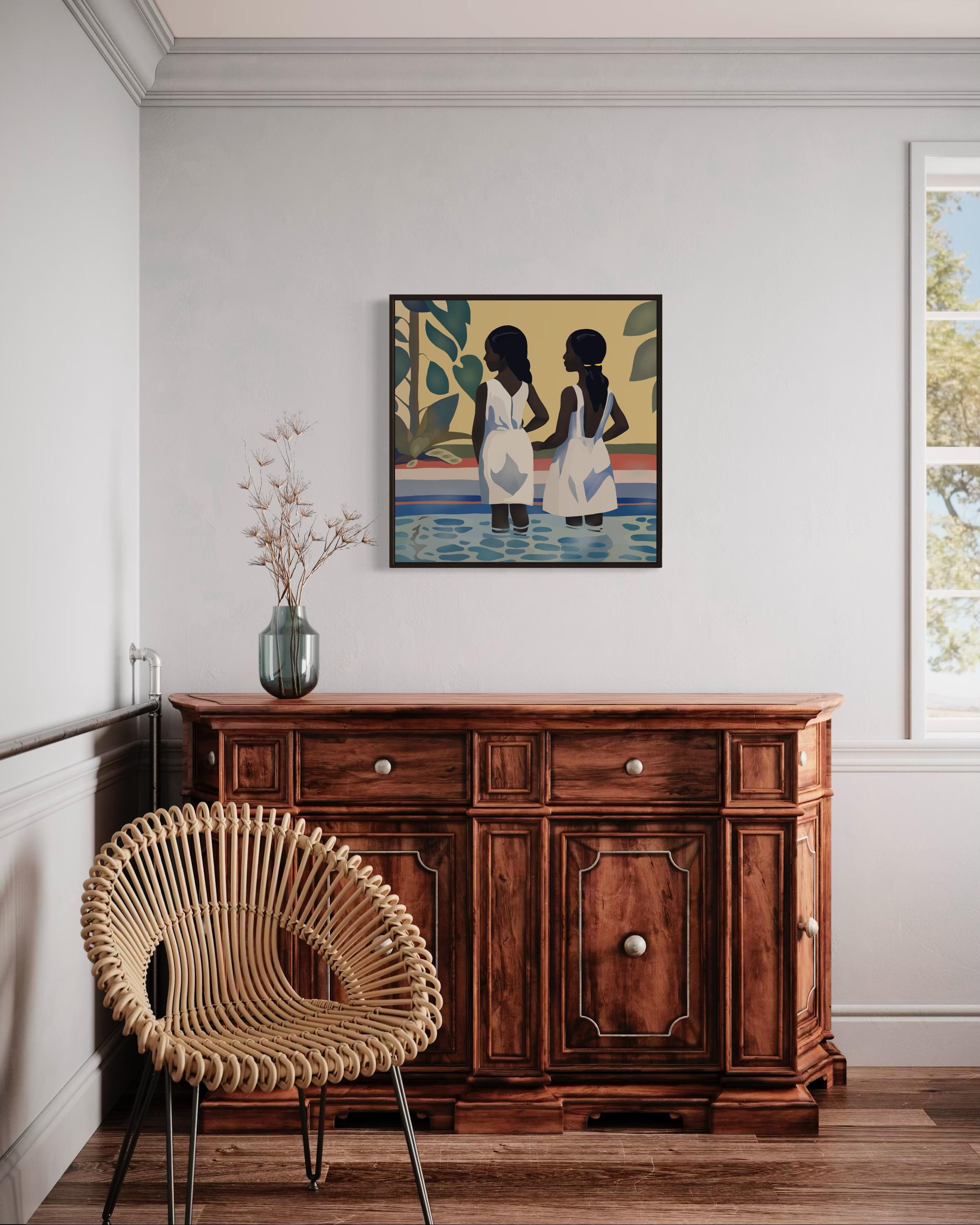 hermandad , 70x70cm, impresión sobre lienzo.Edición 20 uds. - Print de Nina Tsoriti