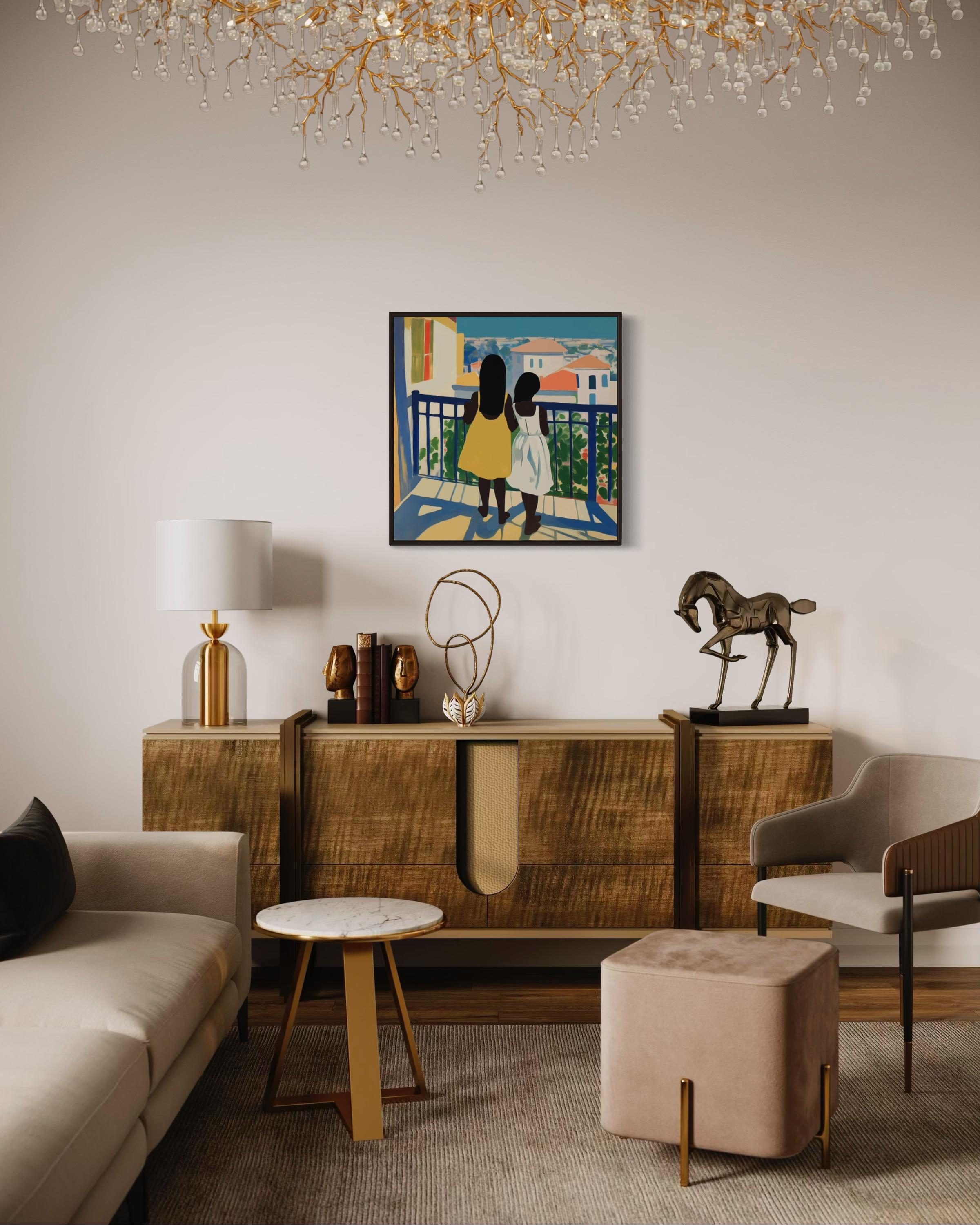 hermandad , 70x70cm, impresión sobre lienzo.Edición 20 uds. - Print Arte pop de Nina Tsoriti