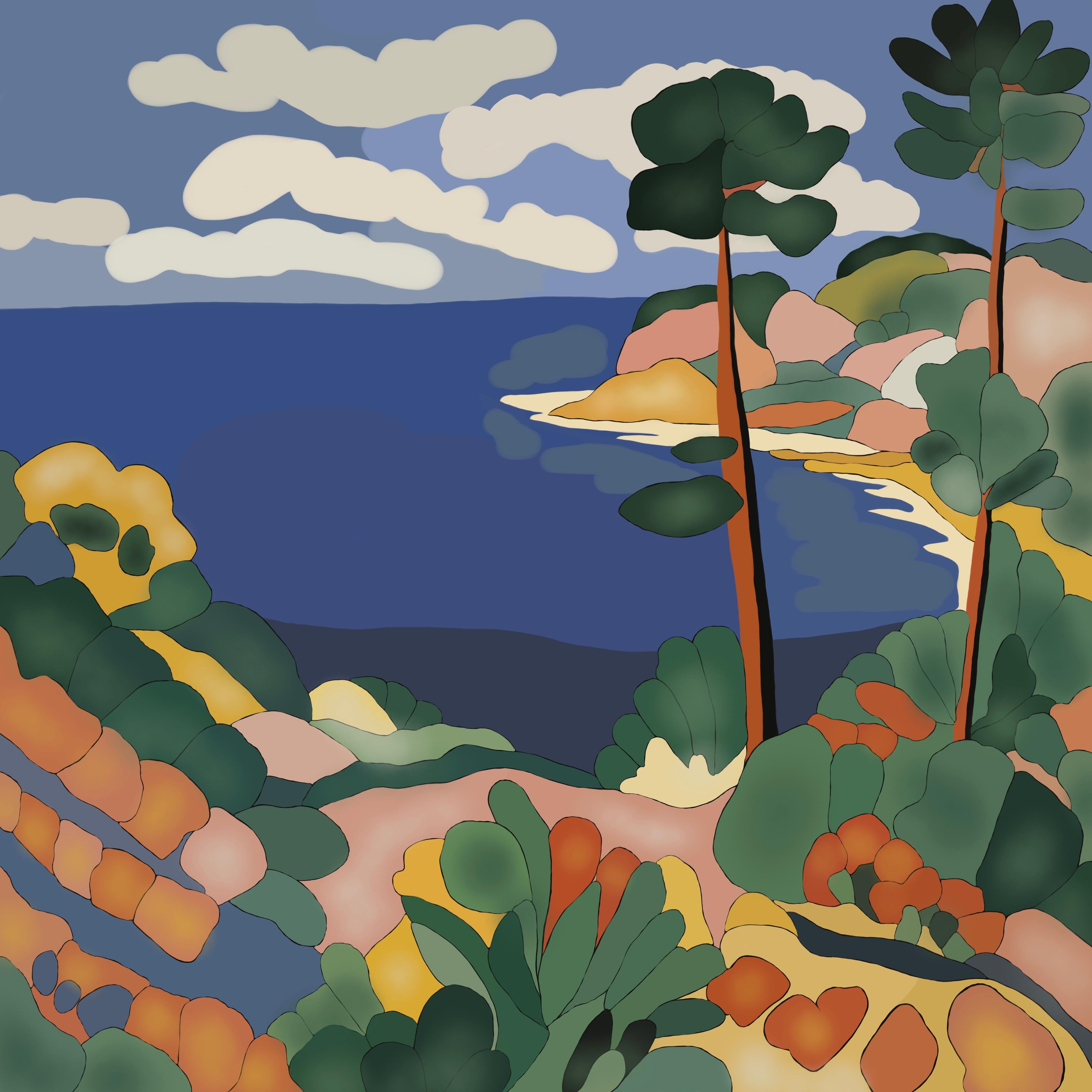 Paisaje marino , 70x70cm, impresión sobre lienzo.Edición 20 uds.