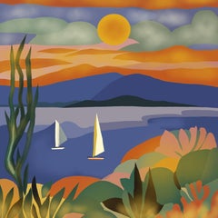 Seascape , 70x70cm, Druck auf Leinwand. Auflage 20 Teile.