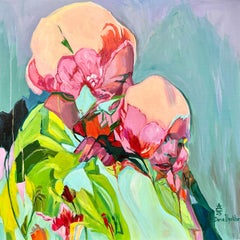 "Mother's love" Canvas, mixed media, 70x70cm