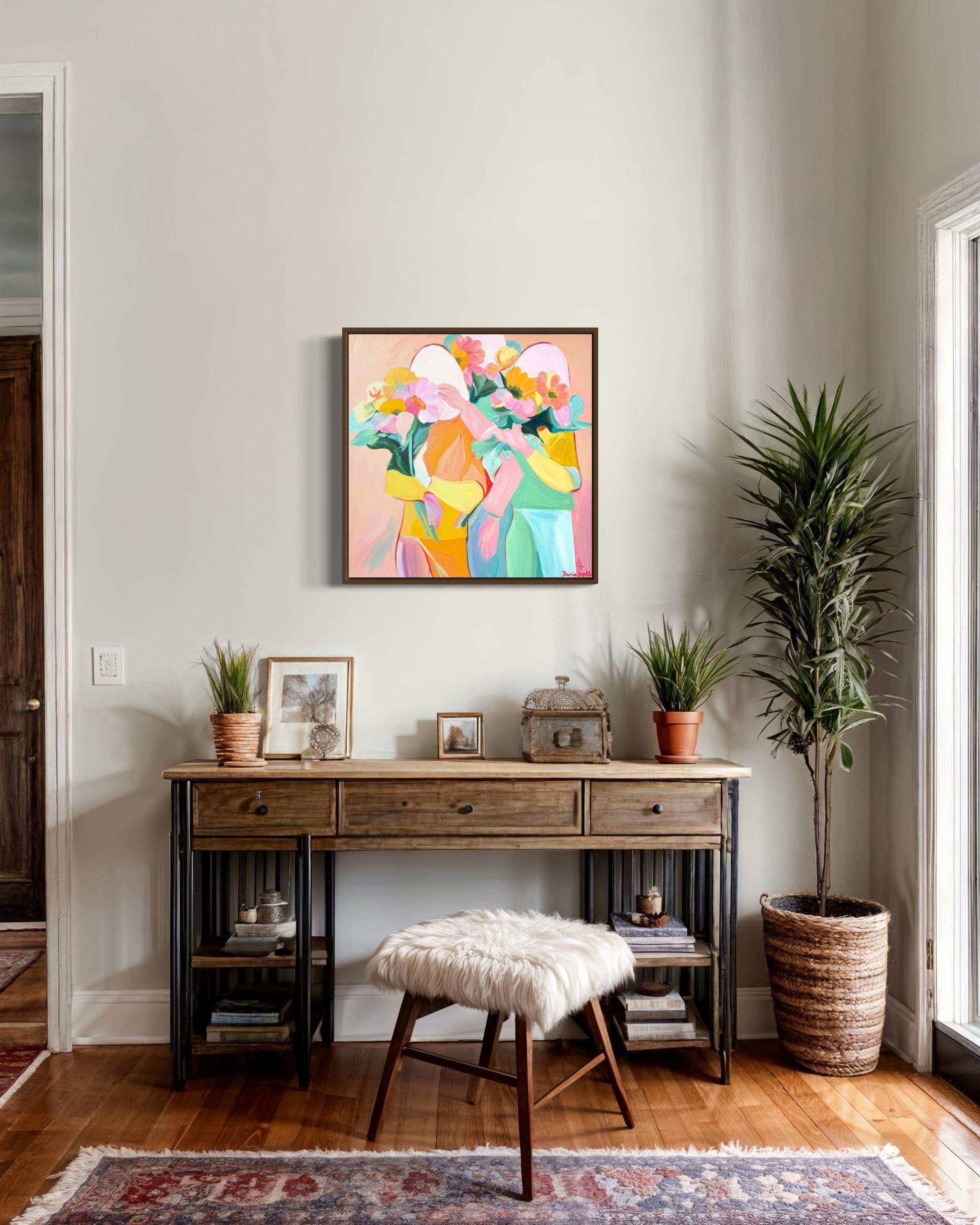 Destellos de la Memoria, Lienzo, acrílico , 60x60cm en venta 1