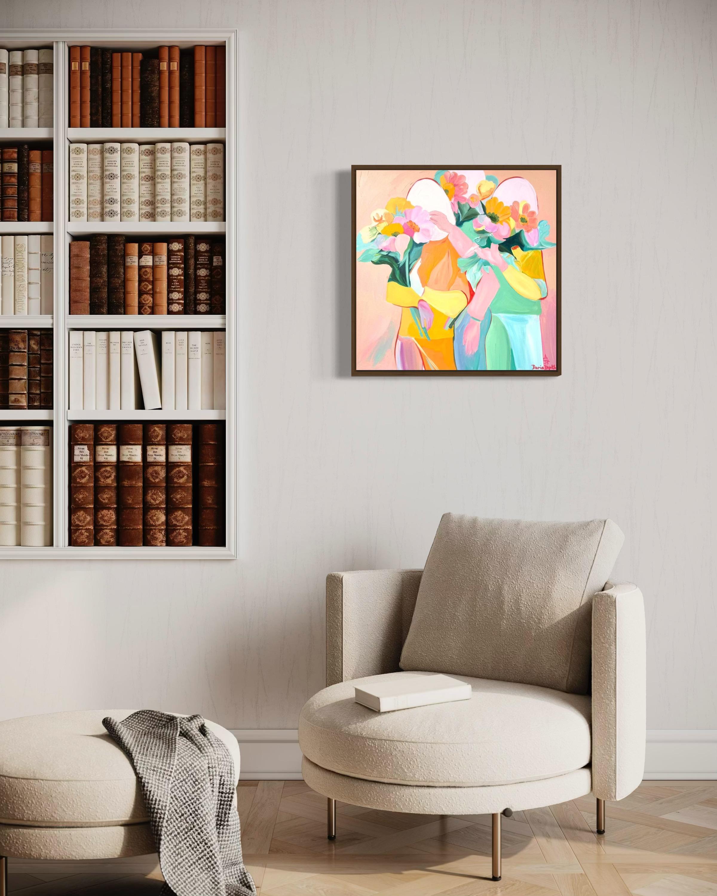 Destellos de la Memoria, Lienzo, acrílico , 60x60cm en venta 4
