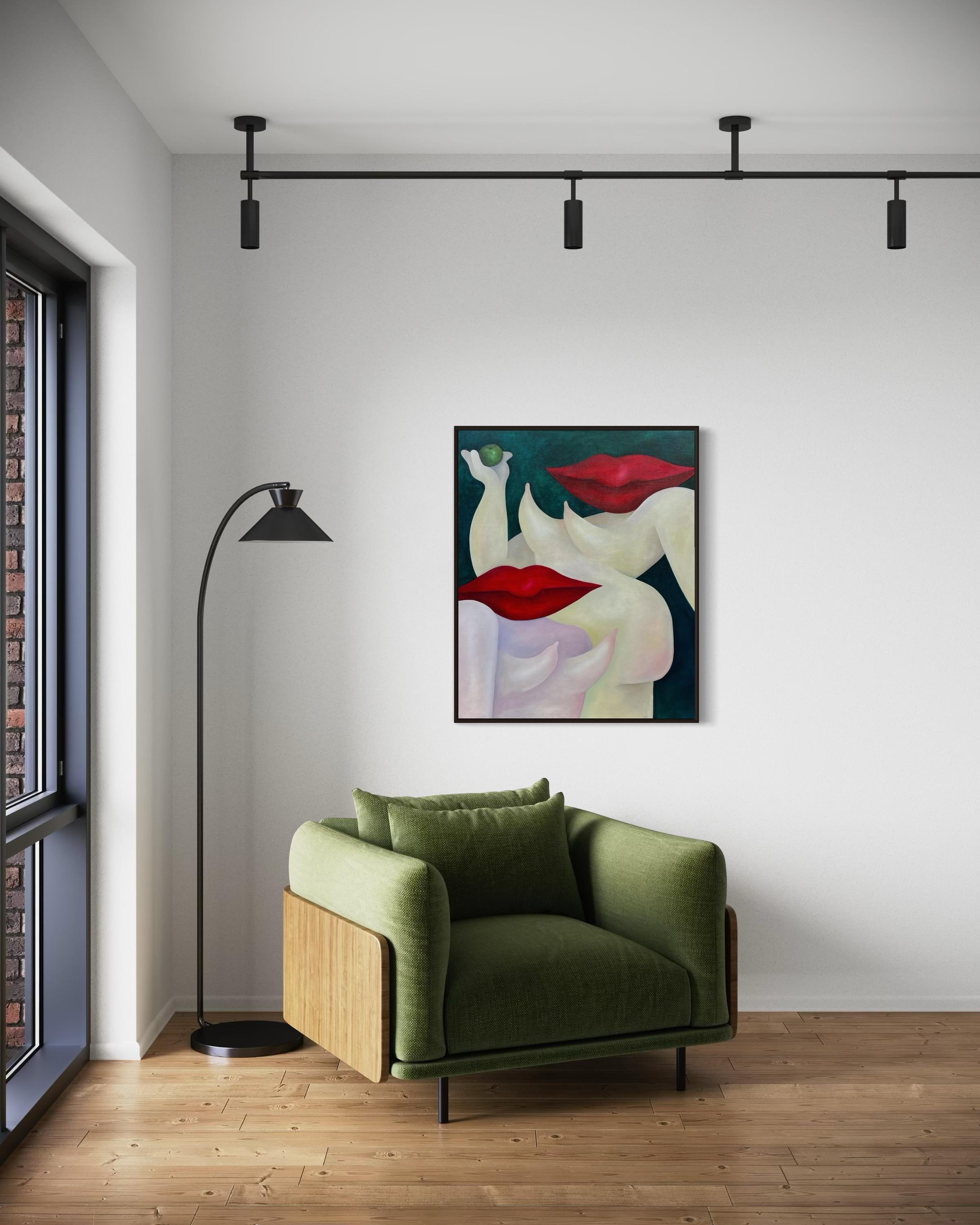 Mela, 100x80 cm, olio su tela in vendita 3