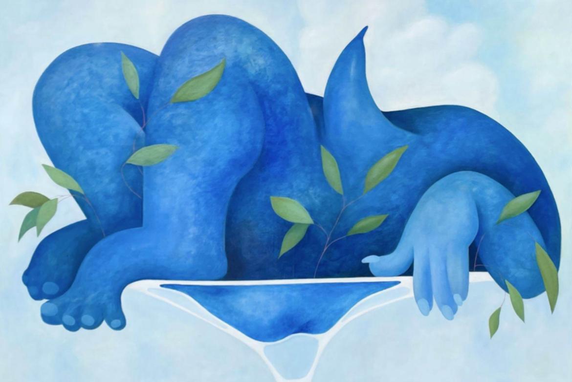 Aria, 105x150 cm, olio su tela - Painting di Tasya Vasilkova