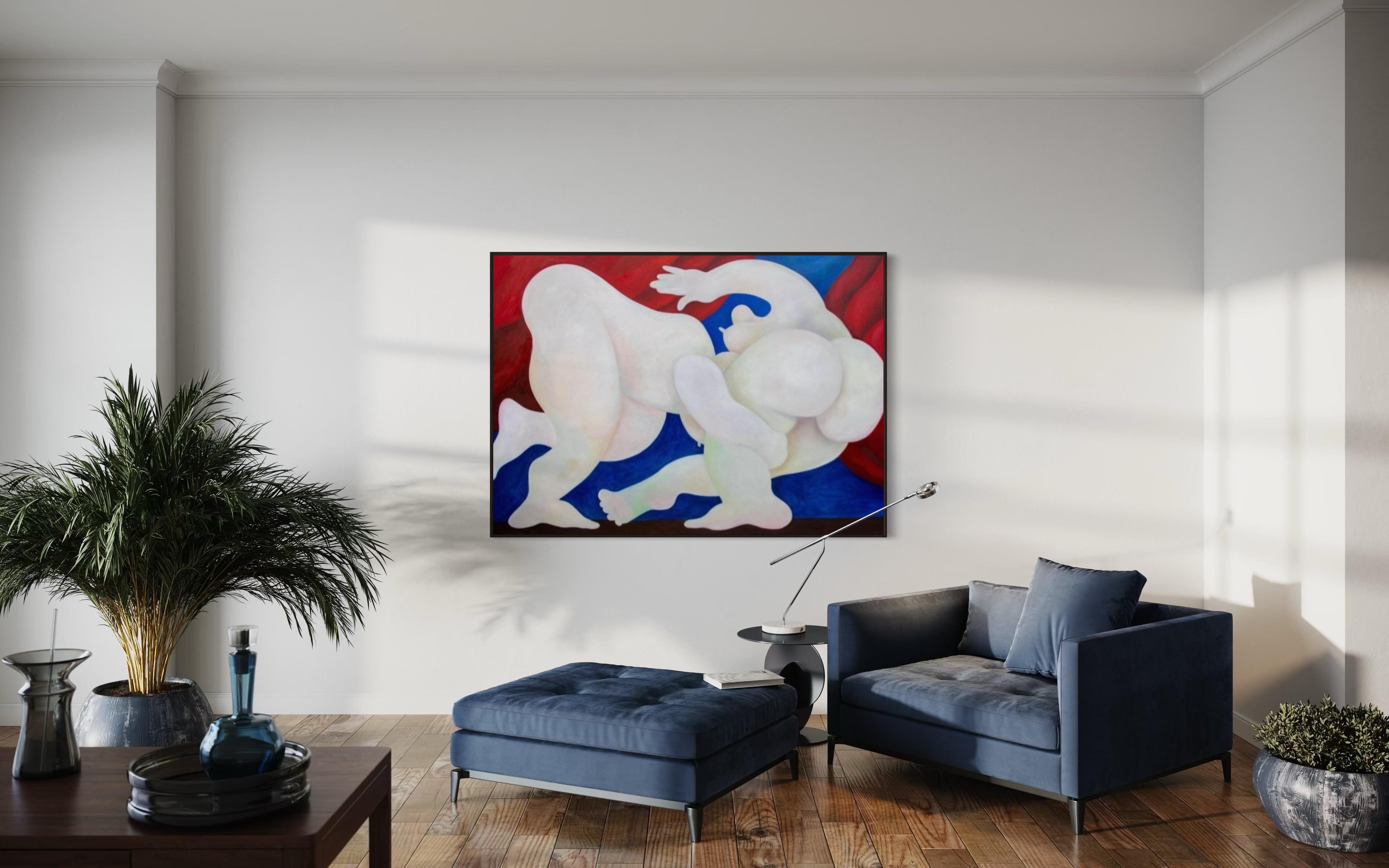 Lotta, 130x180cm, olio su tela in vendita 1
