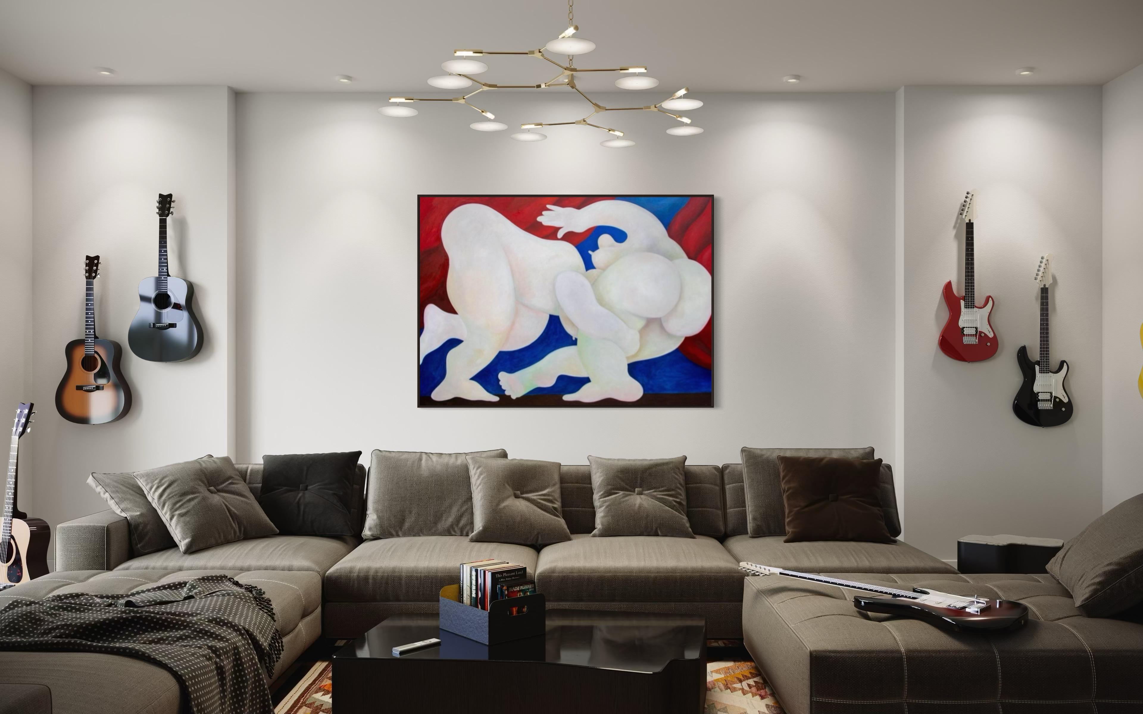 Lotta, 130x180cm, olio su tela in vendita 2