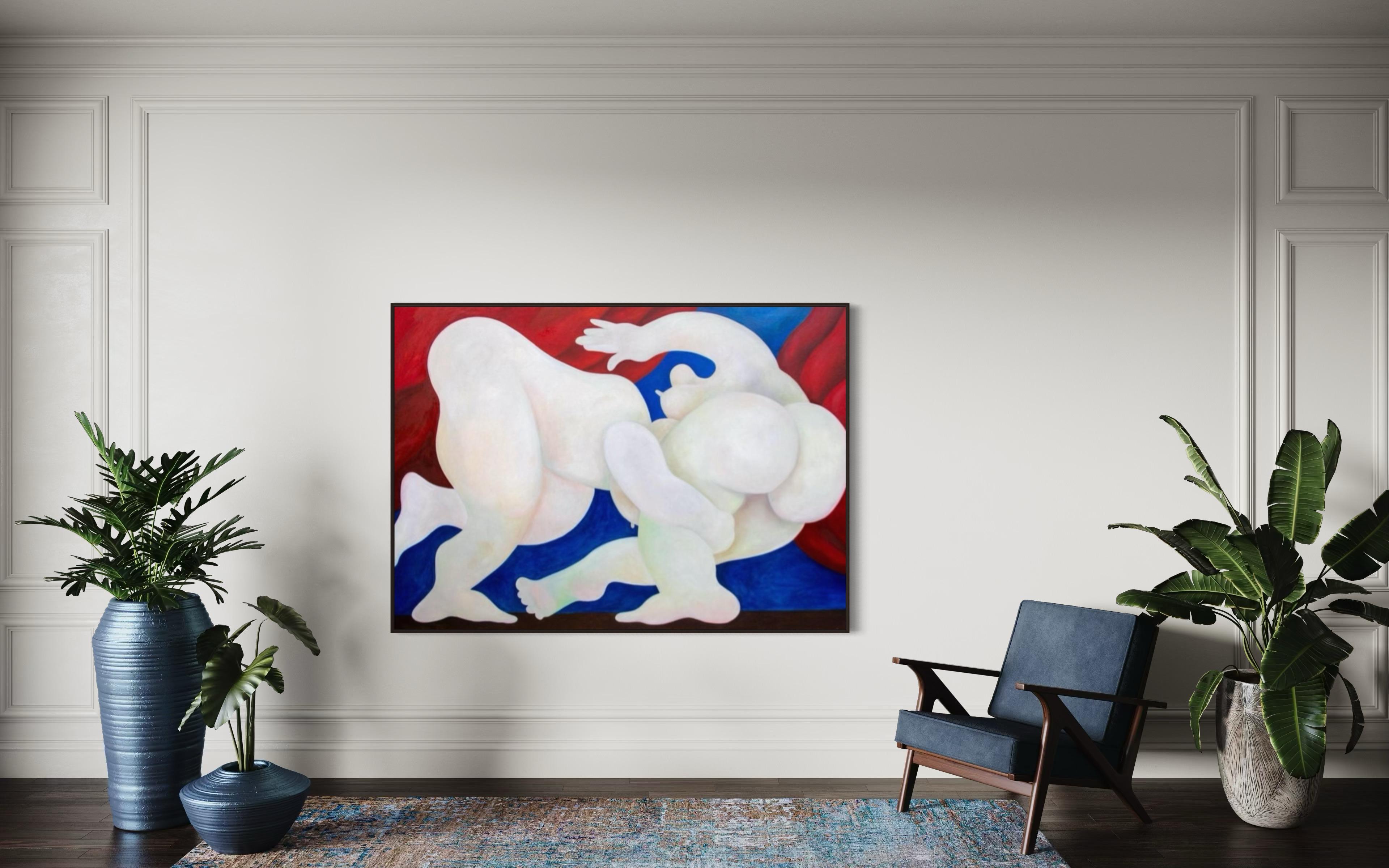 Lotta, 130x180cm, olio su tela in vendita 3