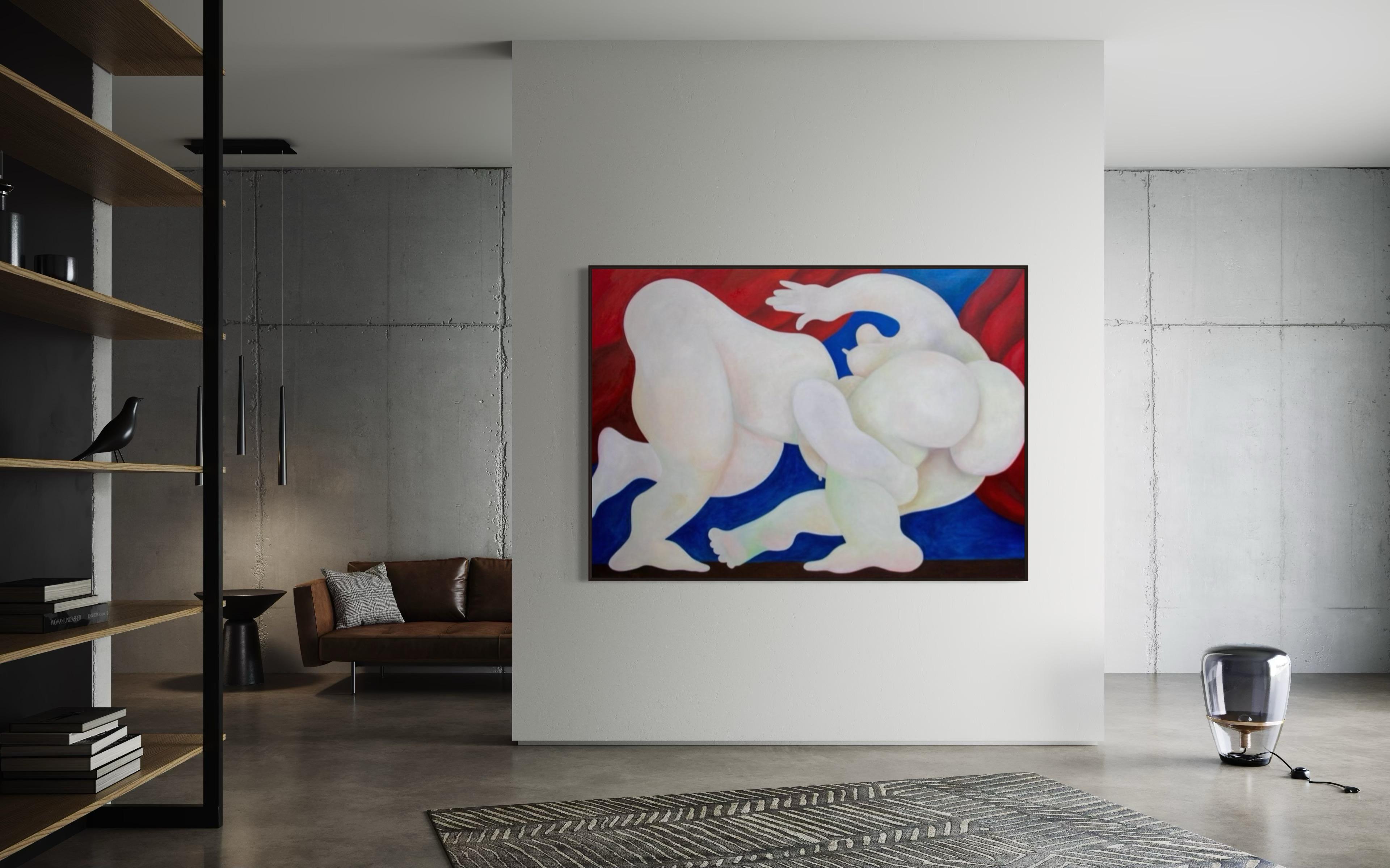 Lotta, 130x180cm, olio su tela in vendita 5