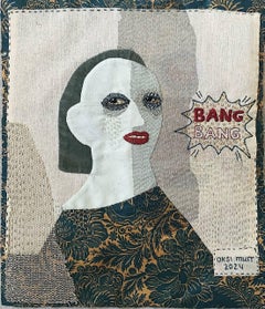 Cuadro blando "Bang bang", 2024 Textil 35x45cm, bordado