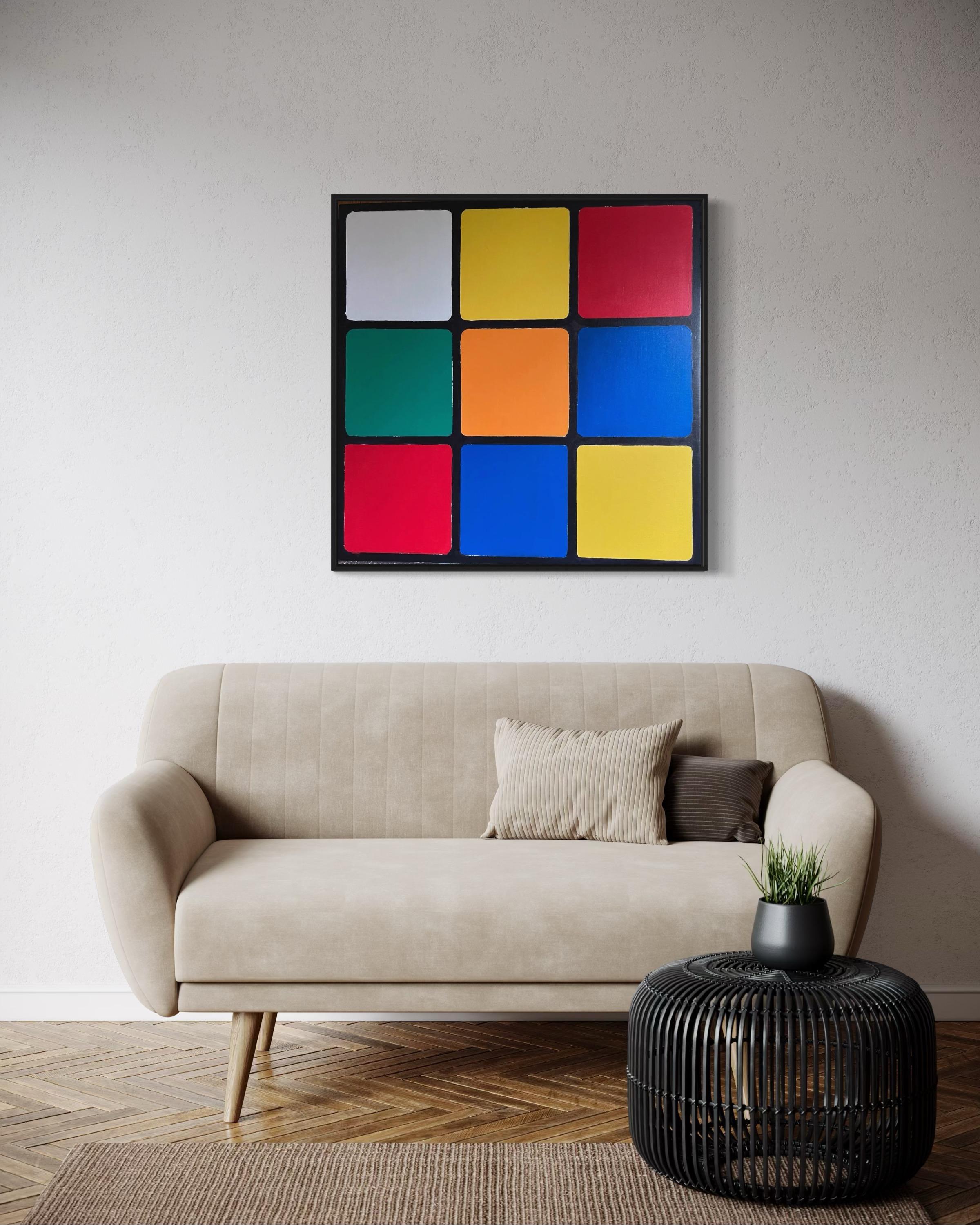 The first facet, 80x80cm, acrylic on canvas
