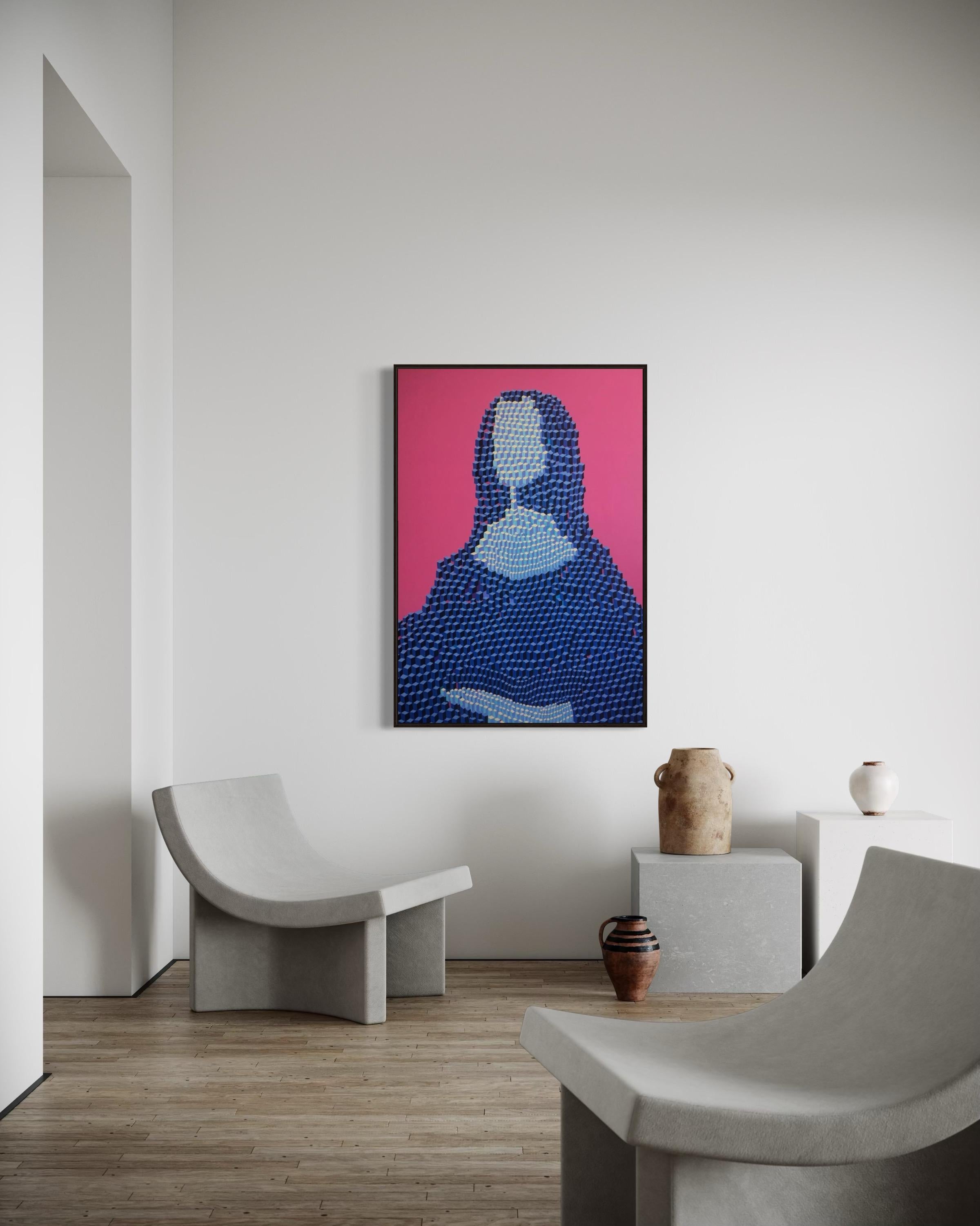 Mona Lisa, 120x80cm, acrylic on canvas For Sale 1