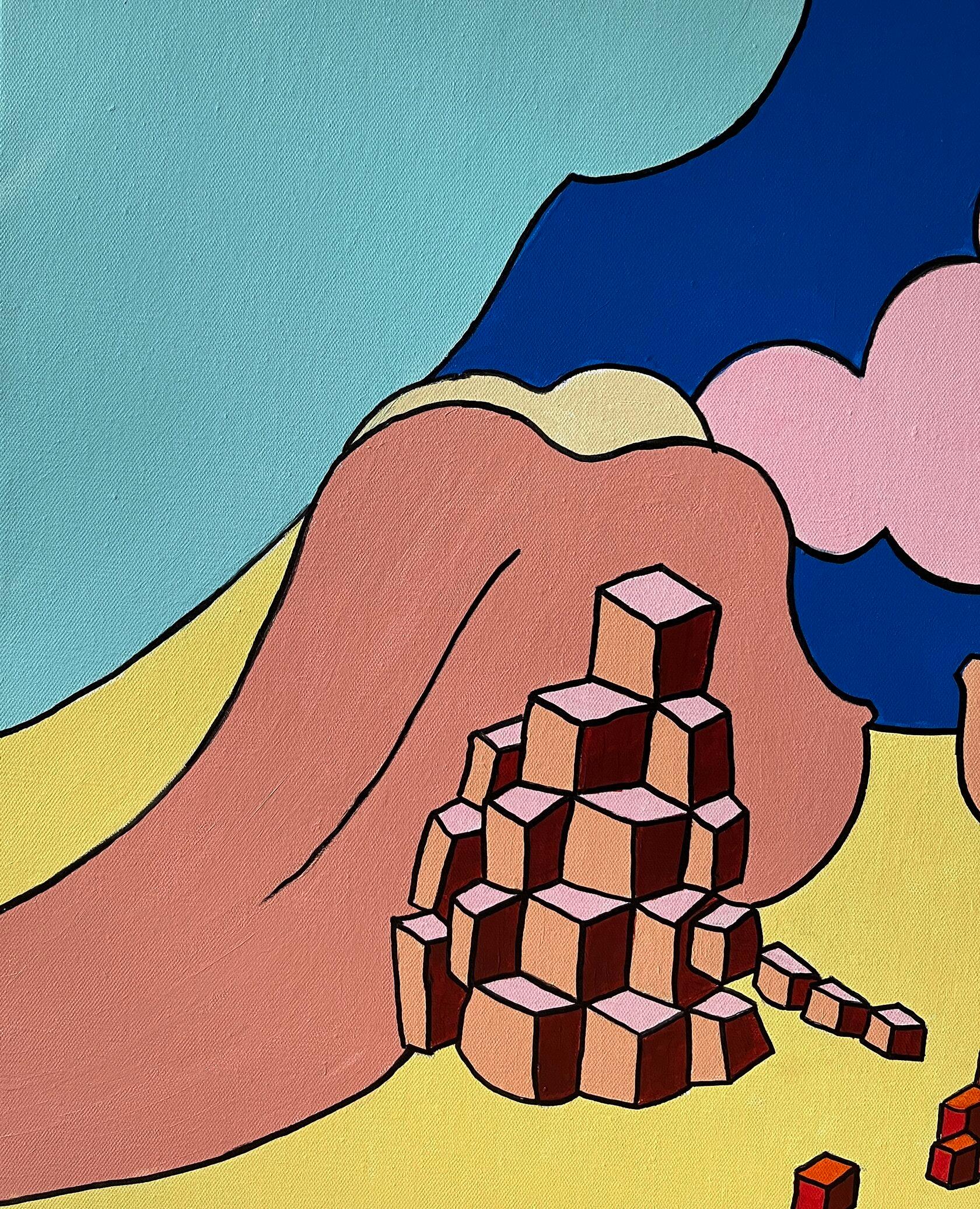 Bagnanti, 80x120cm, acrilico su tela - Art Contemporaneo di Ira Kub