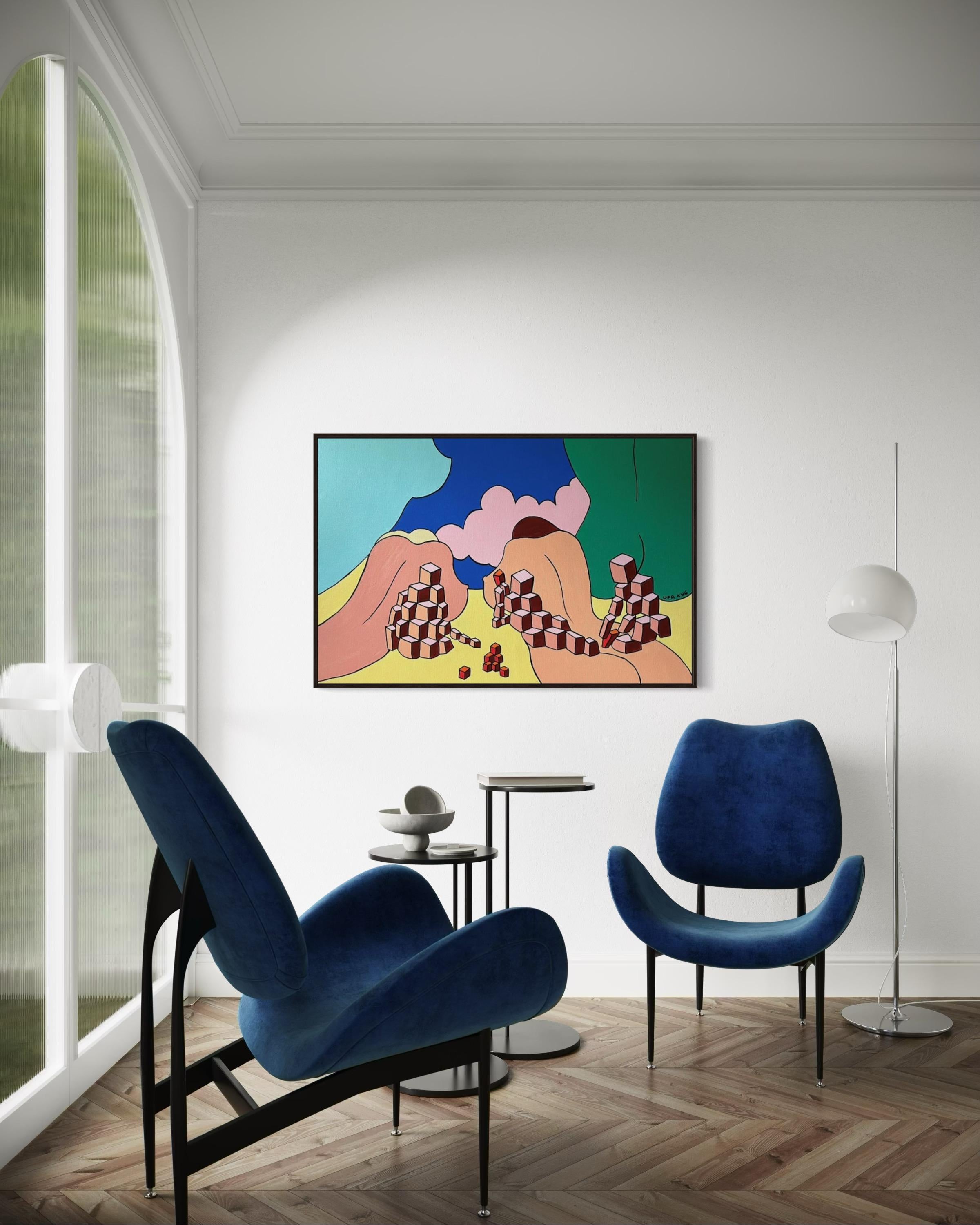 Bagnanti, 80x120cm, acrilico su tela in vendita 1
