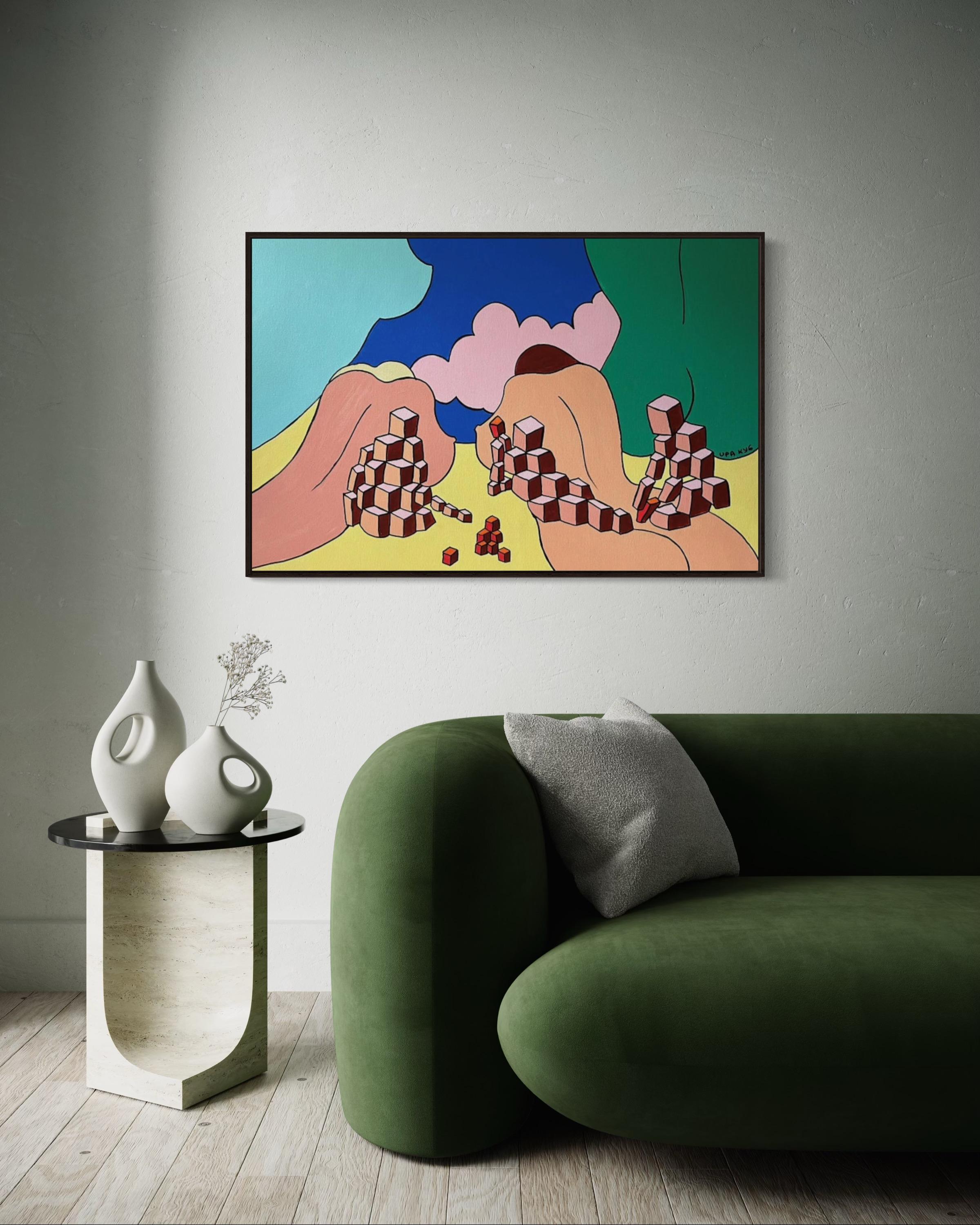 Bagnanti, 80x120cm, acrilico su tela in vendita 2
