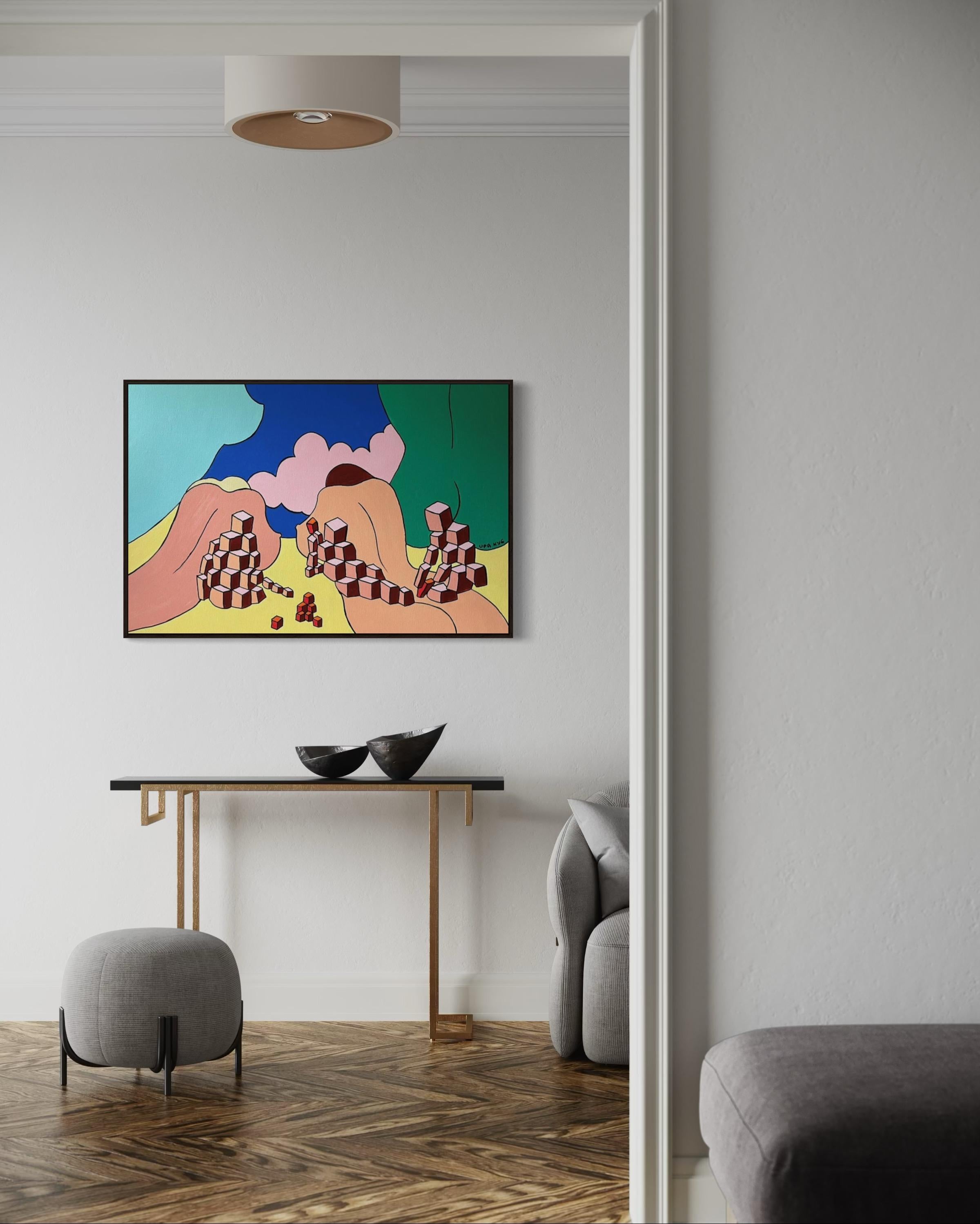 Bagnanti, 80x120cm, acrilico su tela in vendita 4